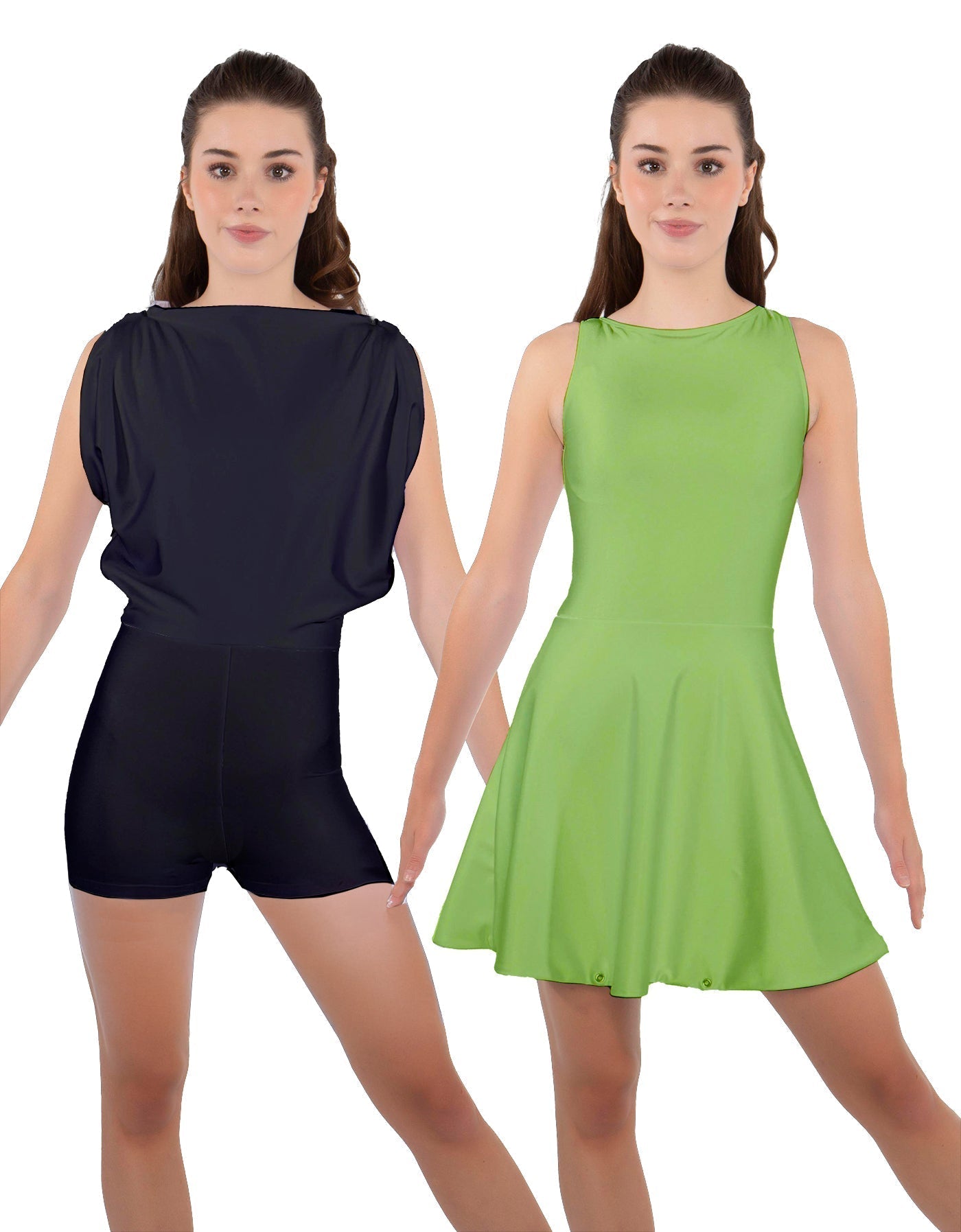 Solid Lycra Convertible Tank Dress