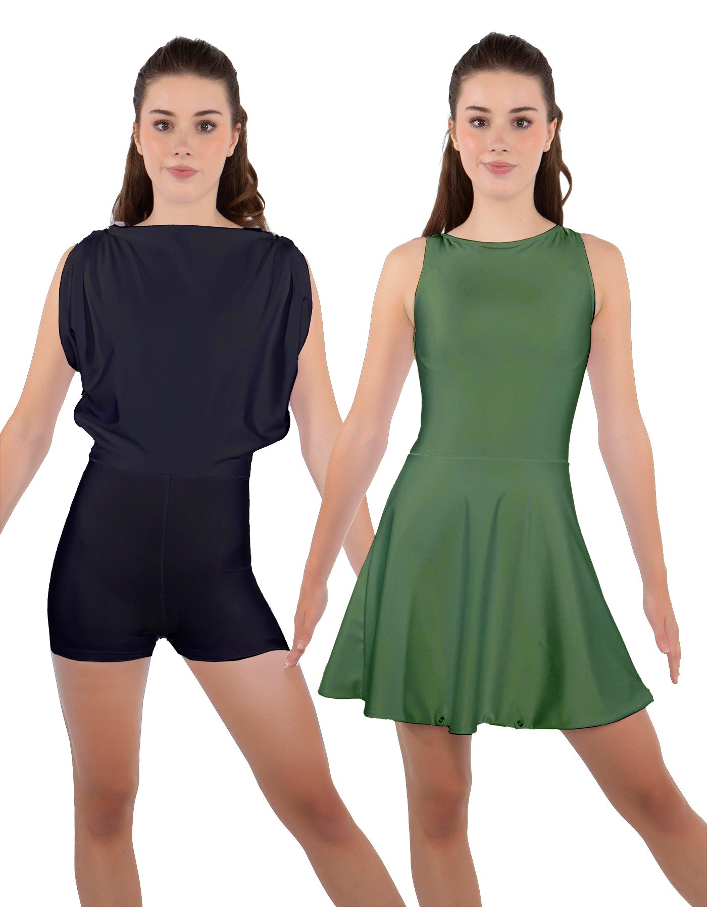 Solid Lycra Convertible Tank Dress