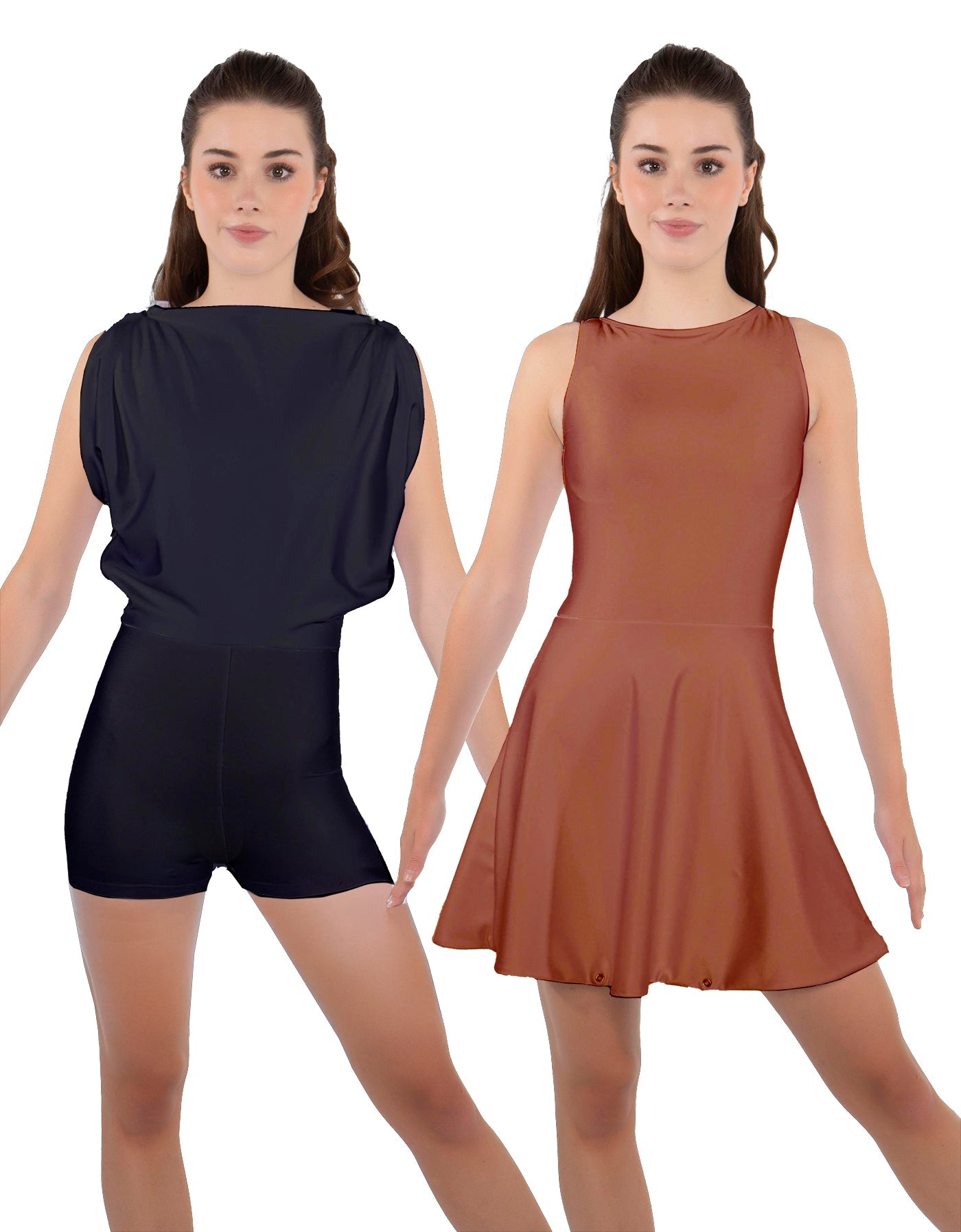 Solid Lycra Convertible Tank Dress