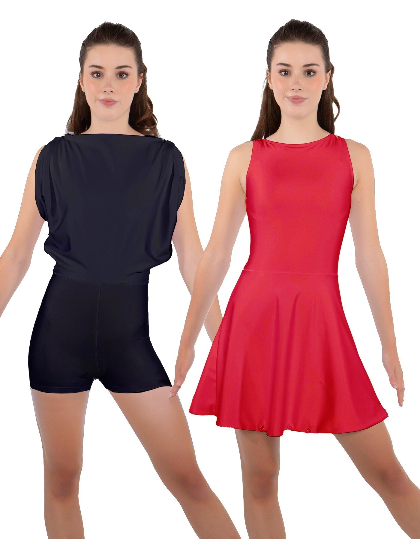 Solid Lycra Convertible Tank Dress