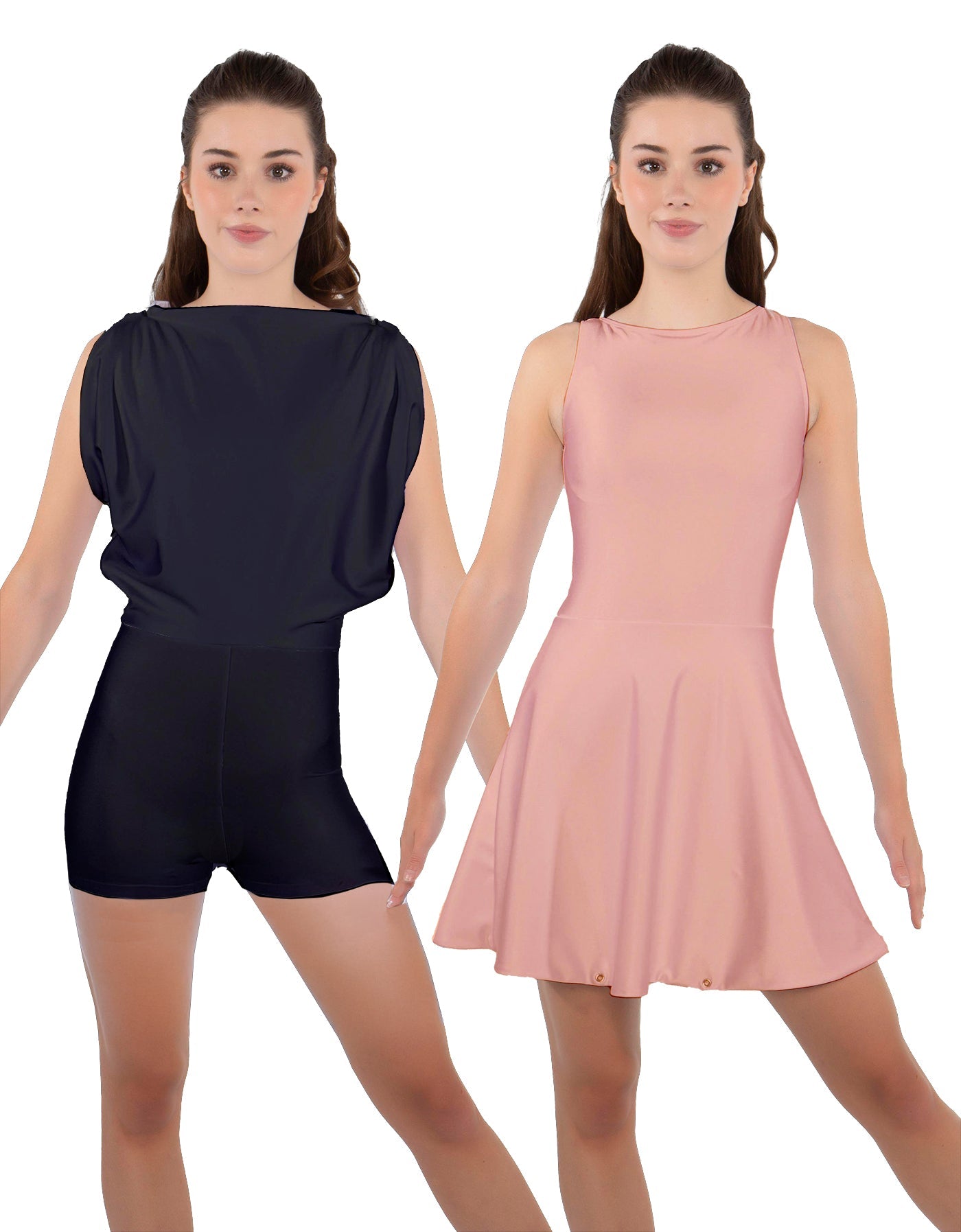 Solid Lycra Convertible Tank Dress