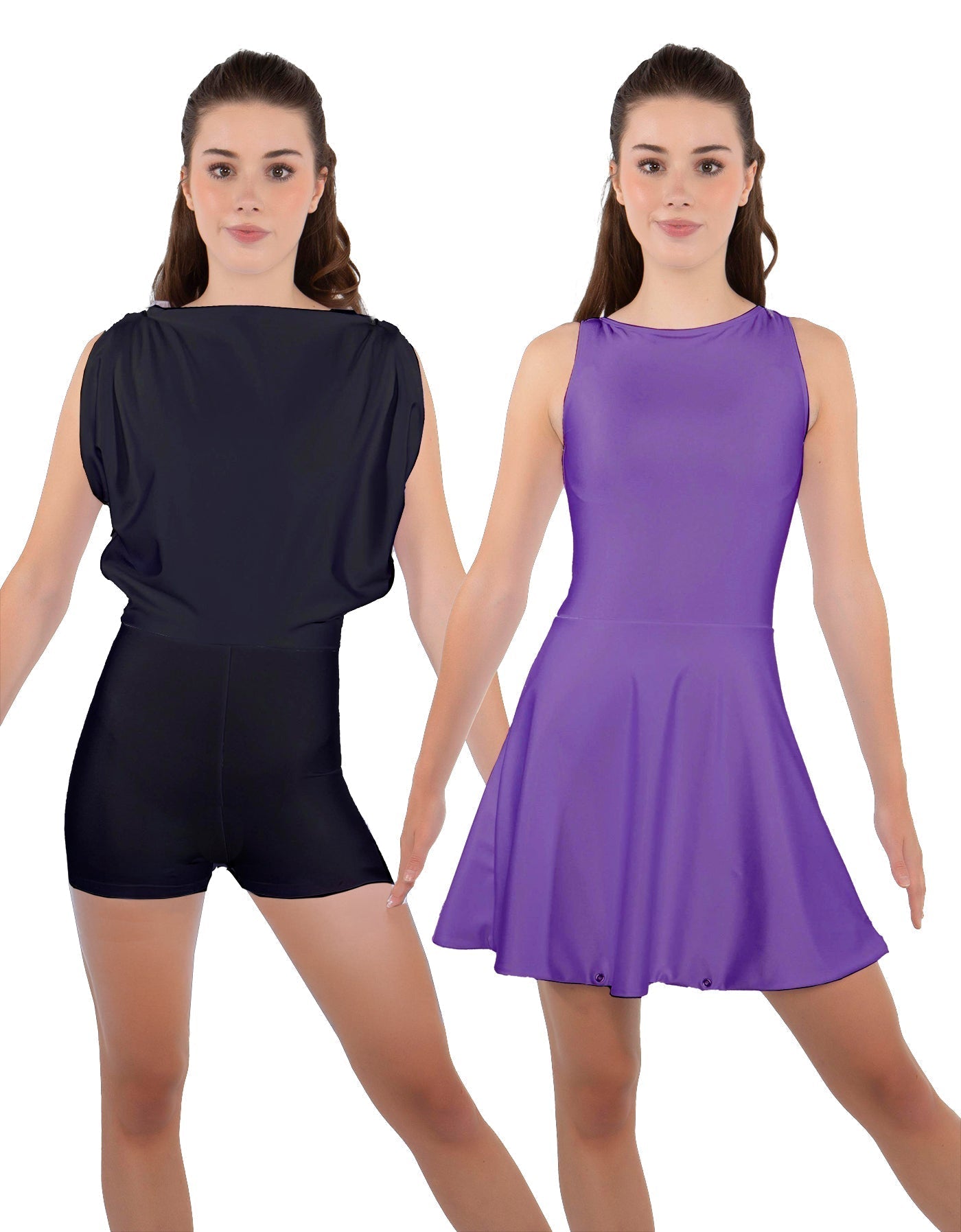 Solid Lycra Convertible Tank Dress