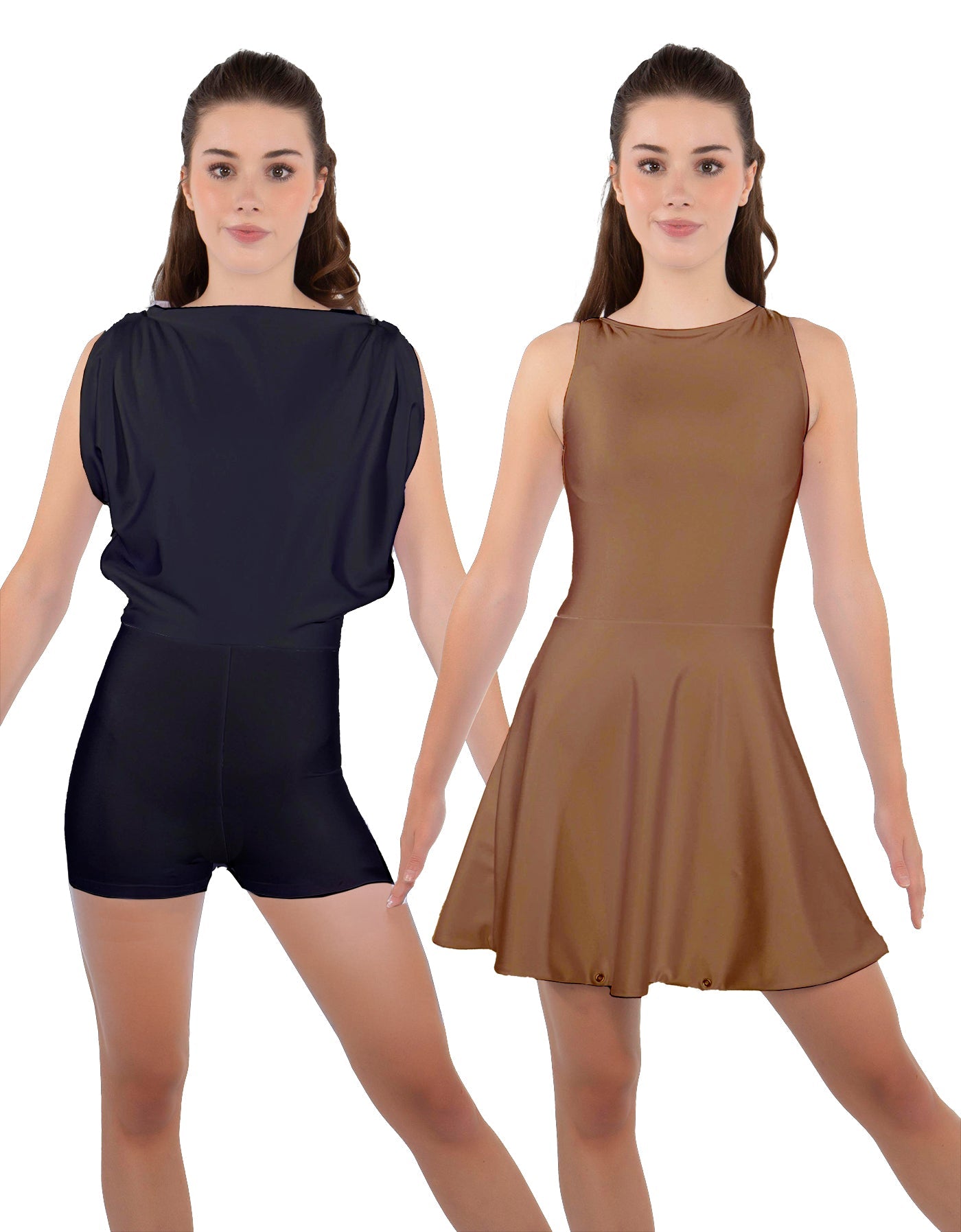 Solid Lycra Convertible Tank Dress