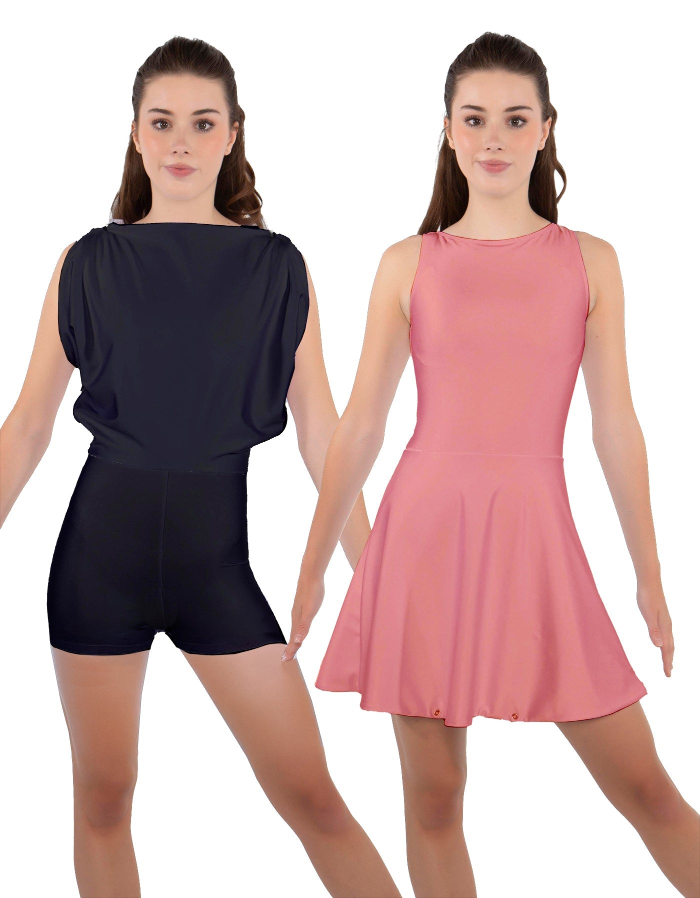 Solid Lycra Convertible Tank Dress