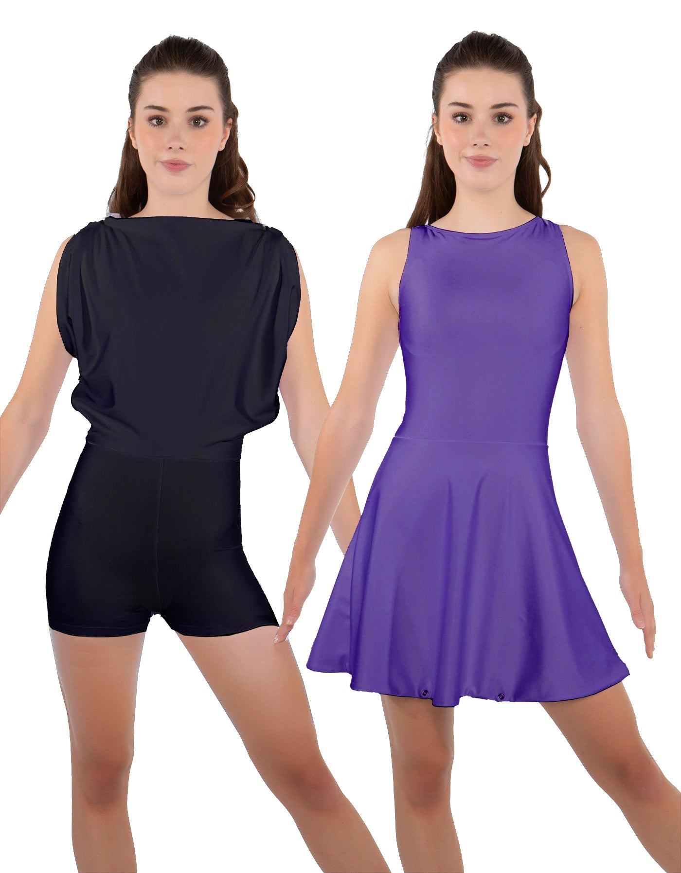 Solid Lycra Convertible Tank Dress