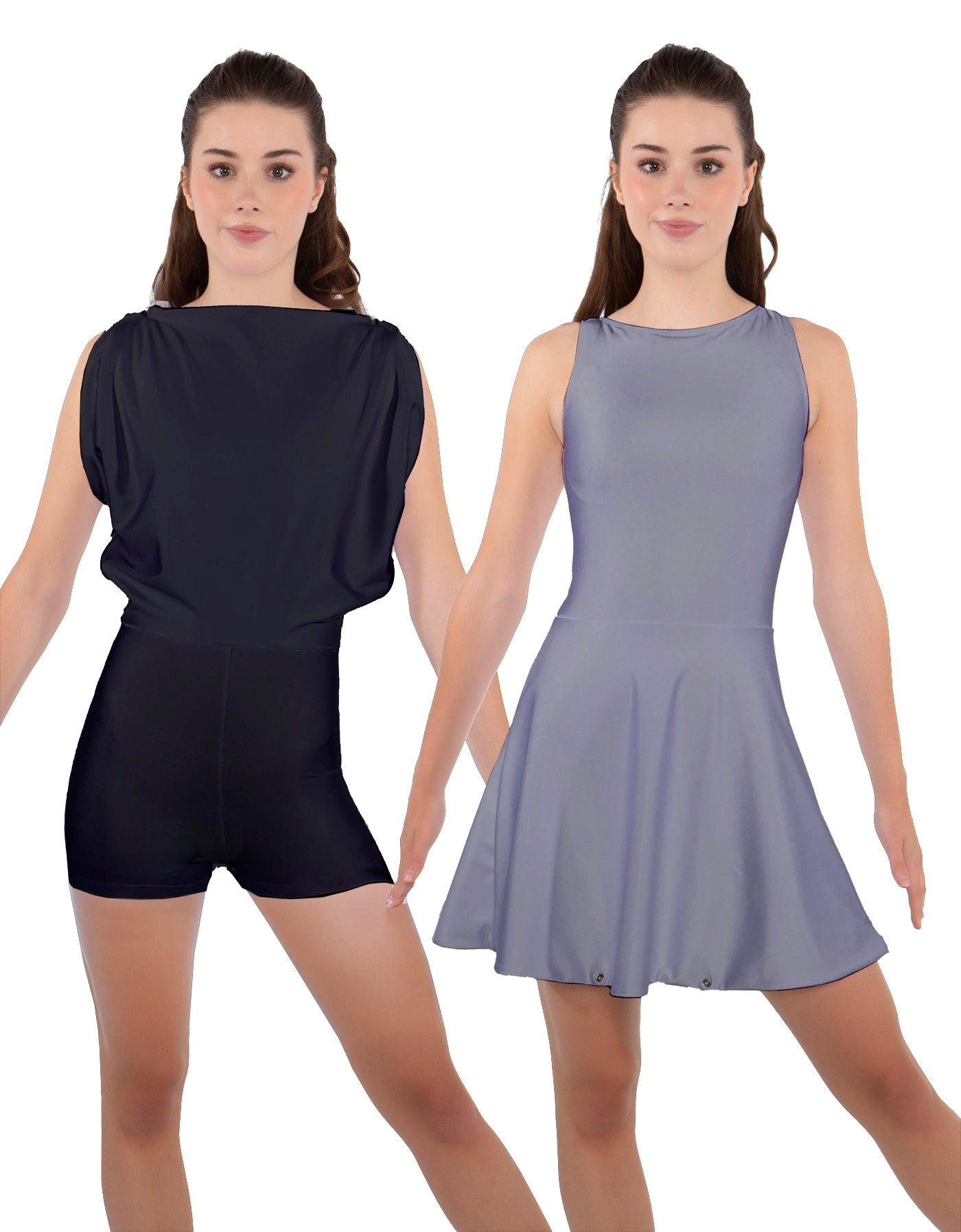 Solid Lycra Convertible Tank Dress