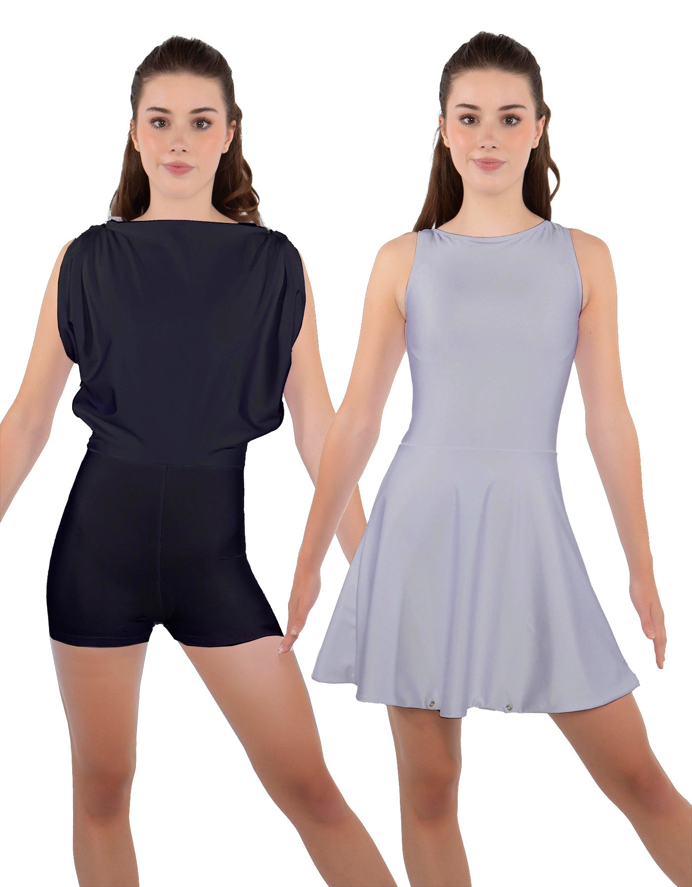 Solid Lycra Convertible Tank Dress