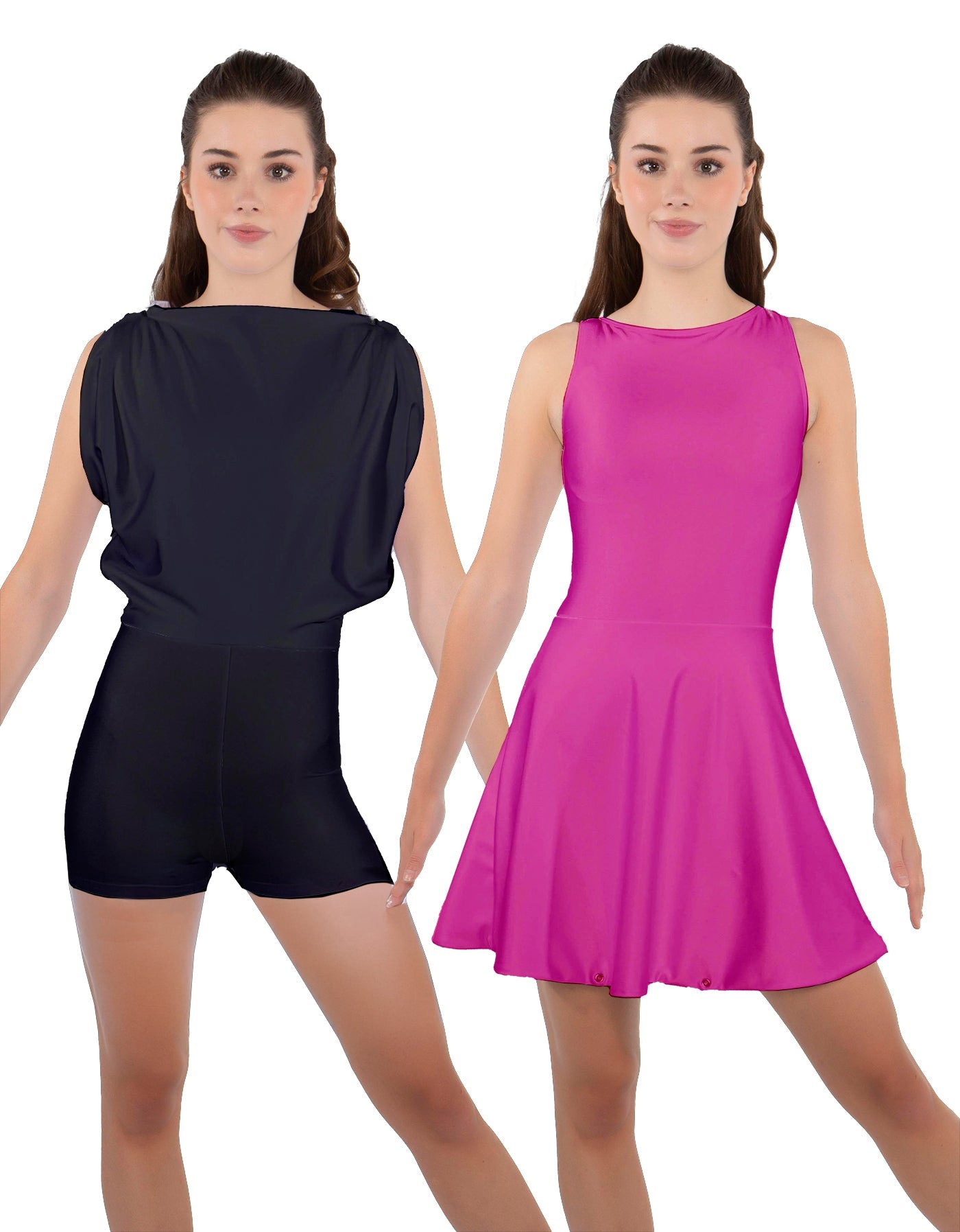 Solid Lycra Convertible Tank Dress