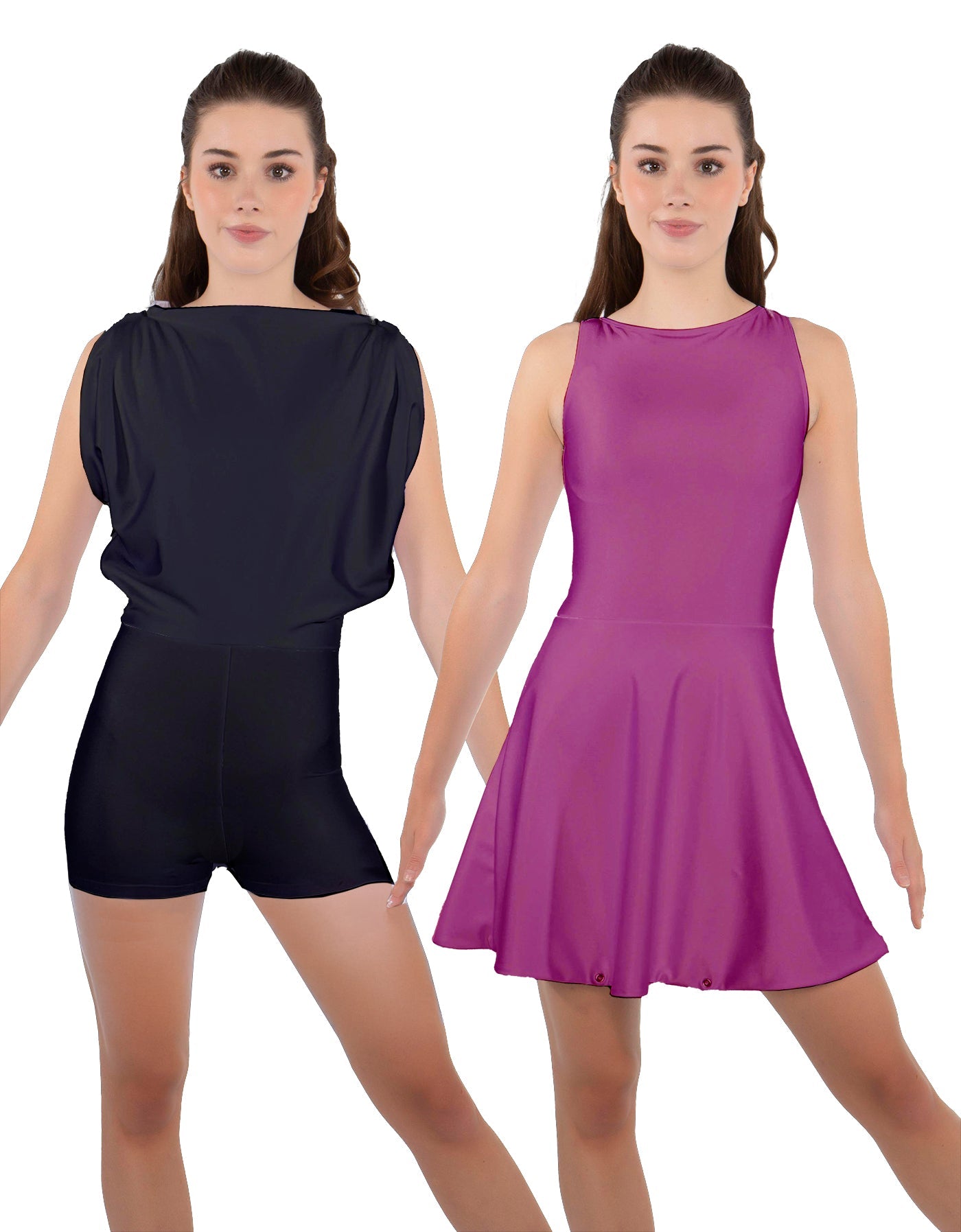 Solid Lycra Convertible Tank Dress
