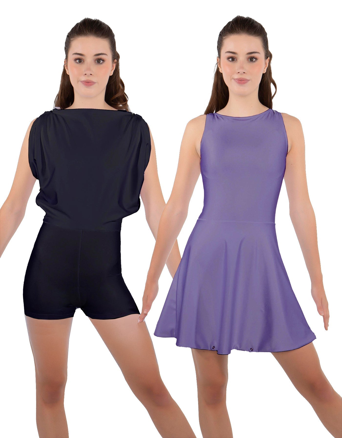 Solid Lycra Convertible Tank Dress