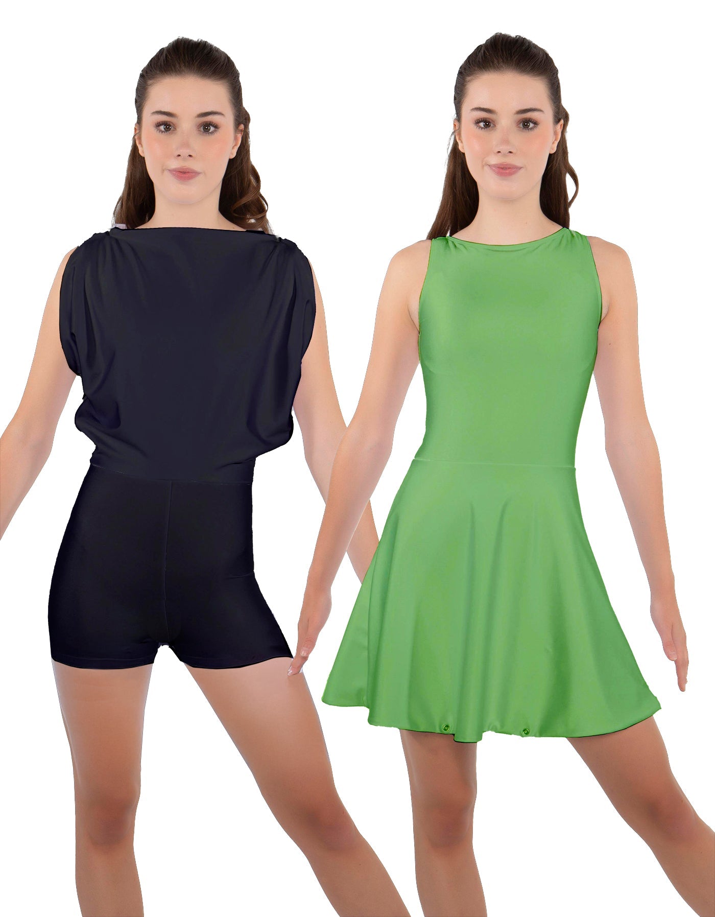 Solid Lycra Convertible Tank Dress