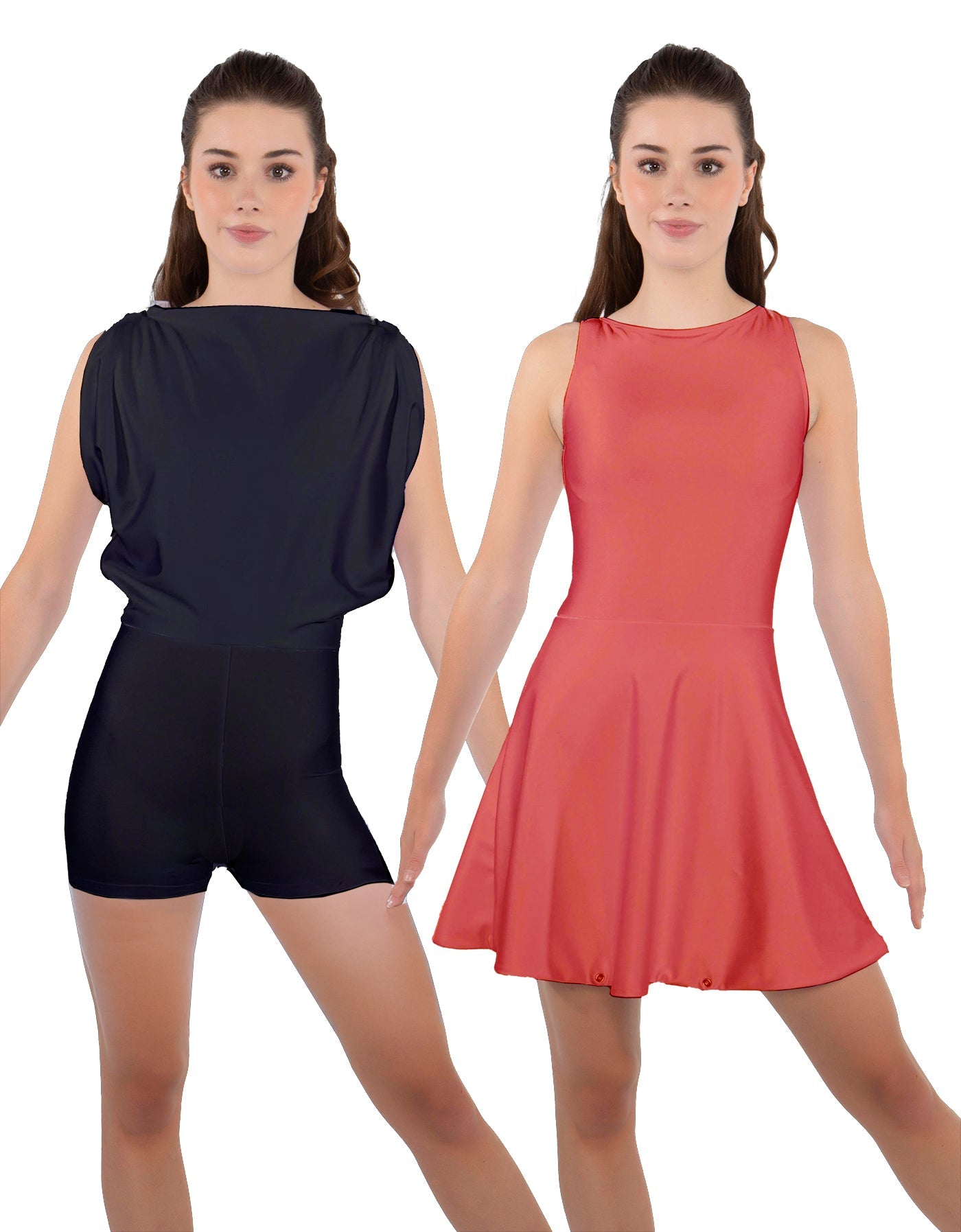 Solid Lycra Convertible Tank Dress