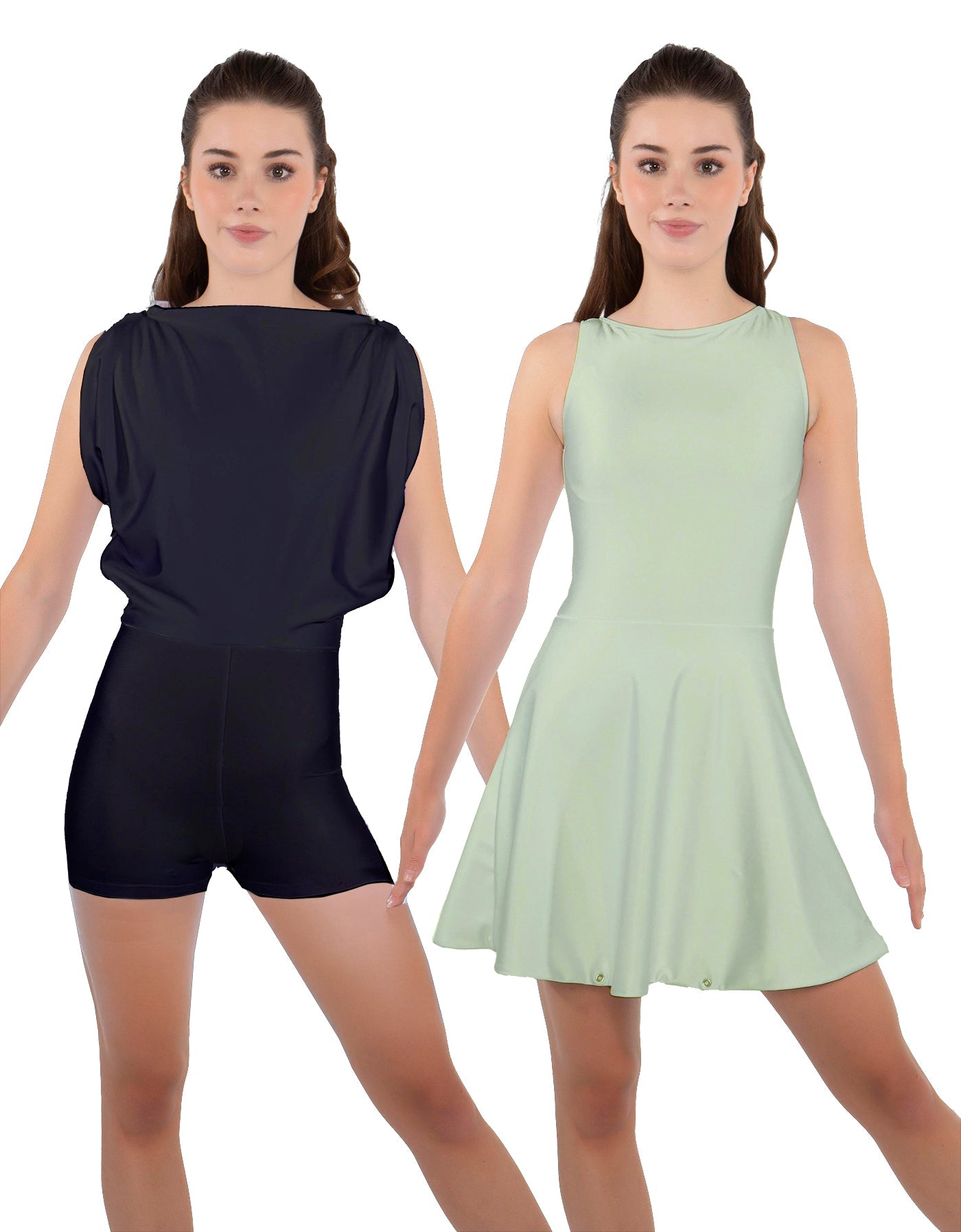 Solid Lycra Convertible Tank Dress