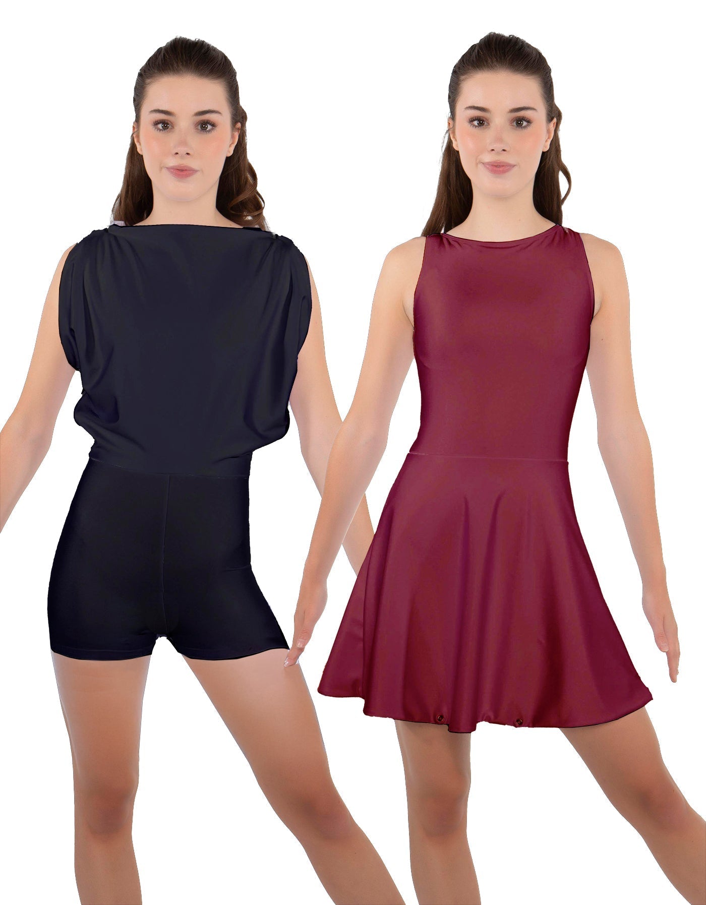 Solid Lycra Convertible Tank Dress