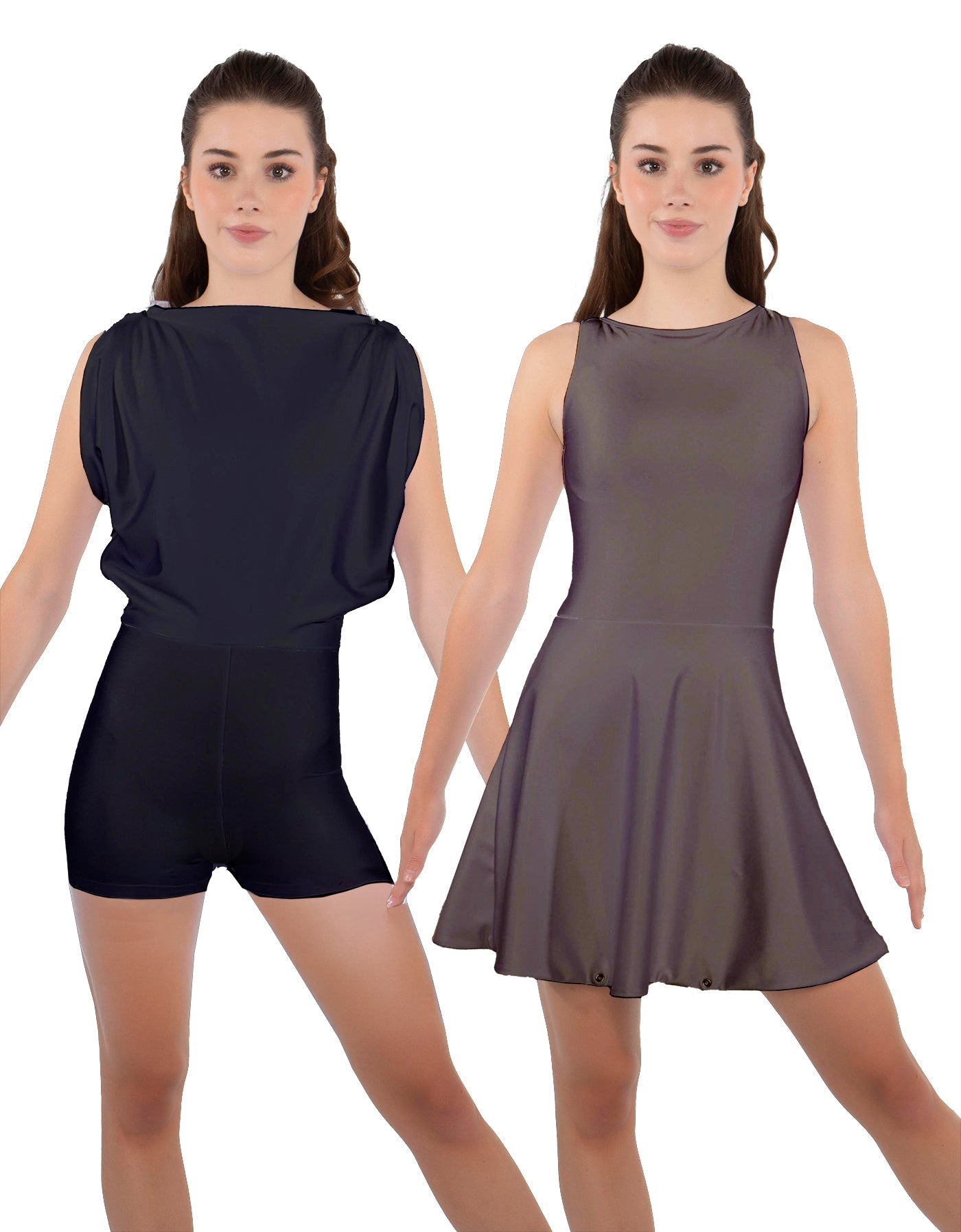 Solid Lycra Convertible Tank Dress