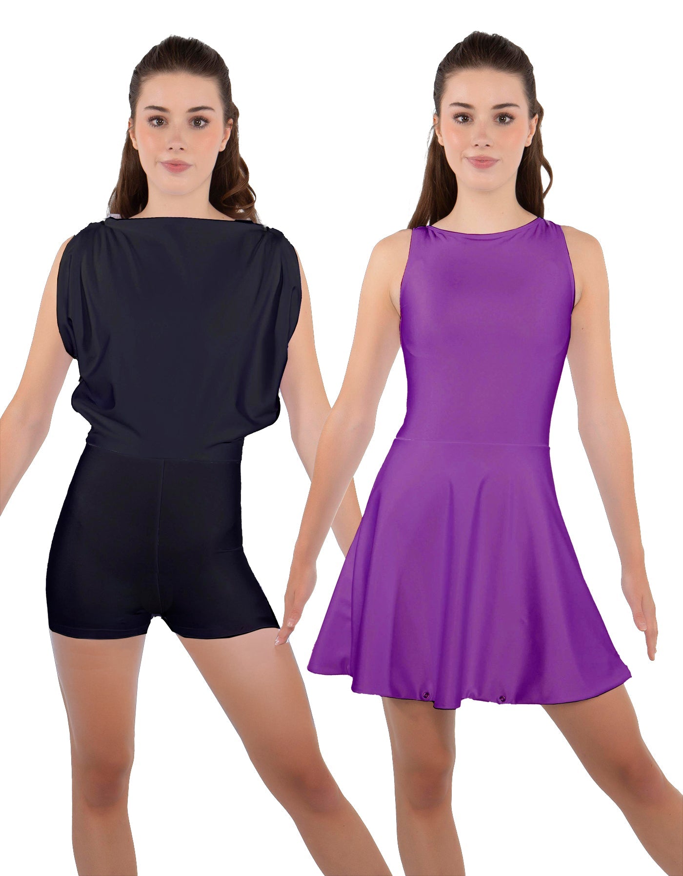 Solid Lycra Convertible Tank Dress