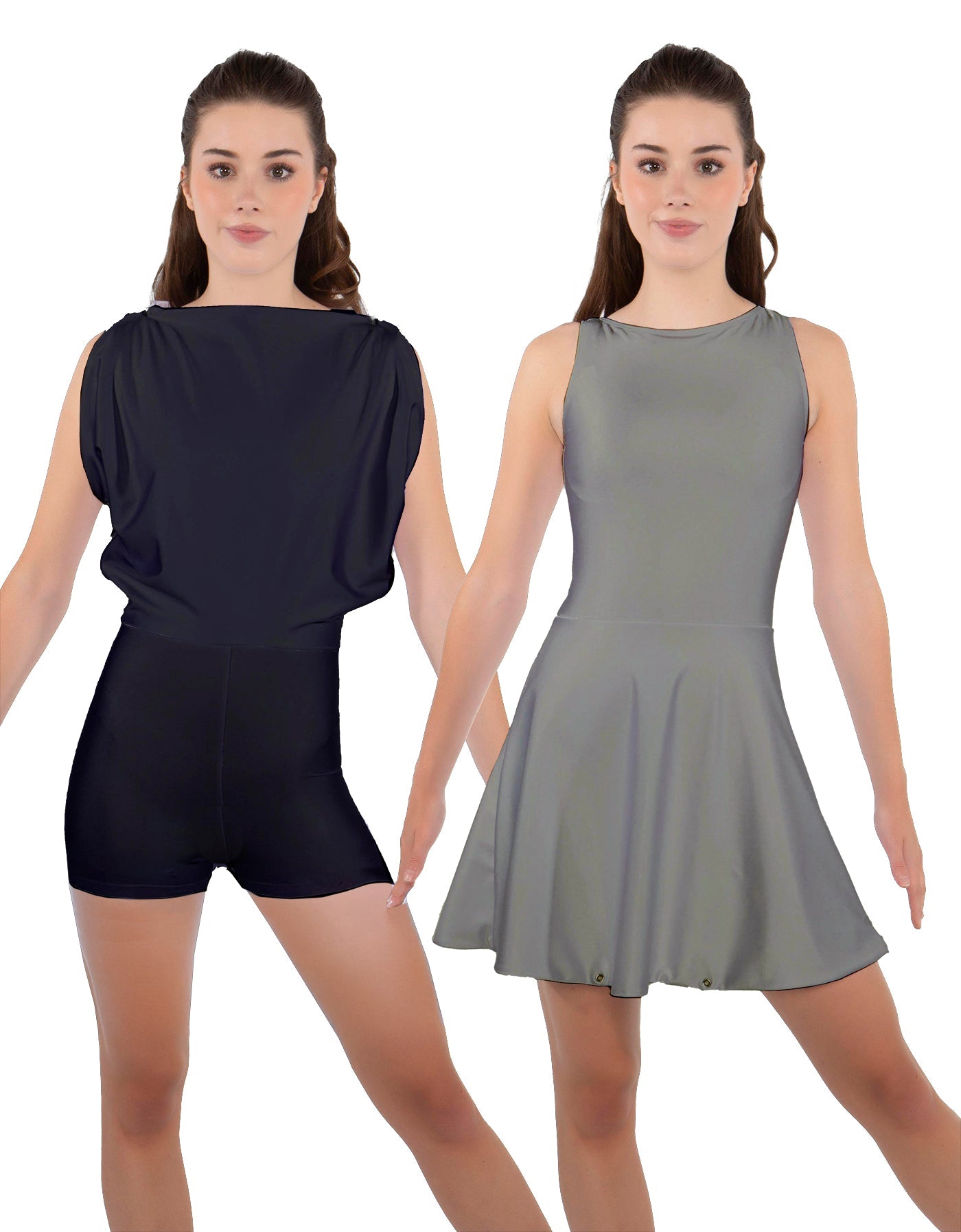 Solid Lycra Convertible Tank Dress