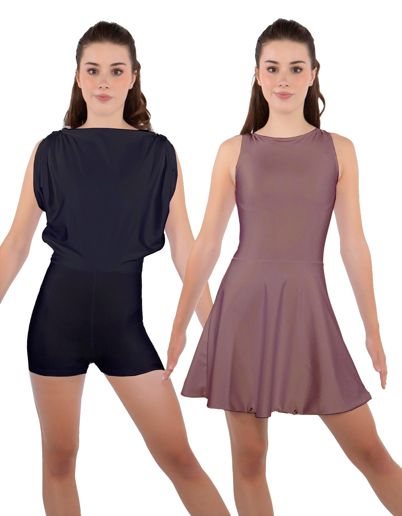 Solid Lycra Convertible Tank Dress