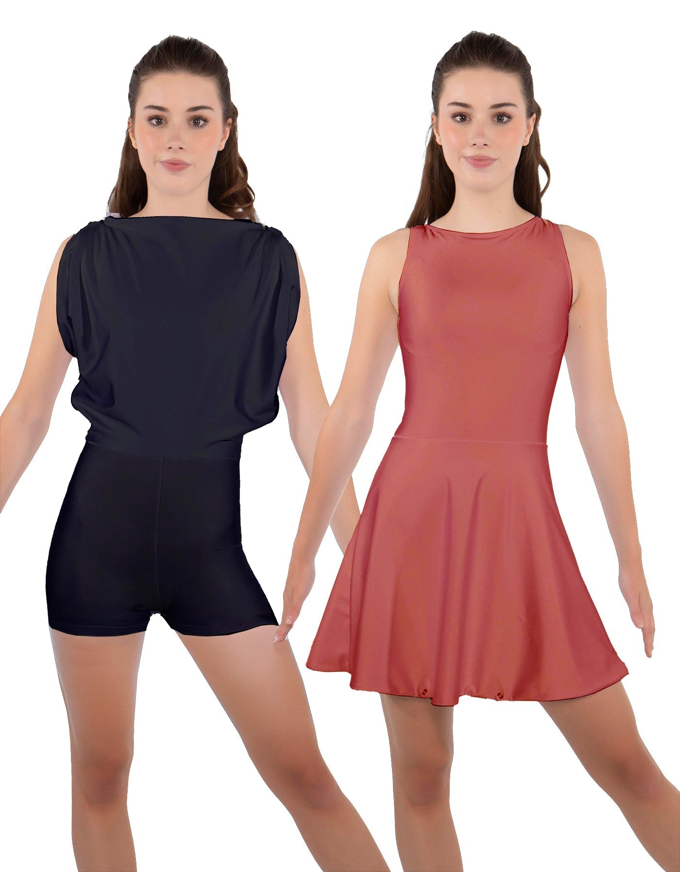 Solid Lycra Convertible Tank Dress