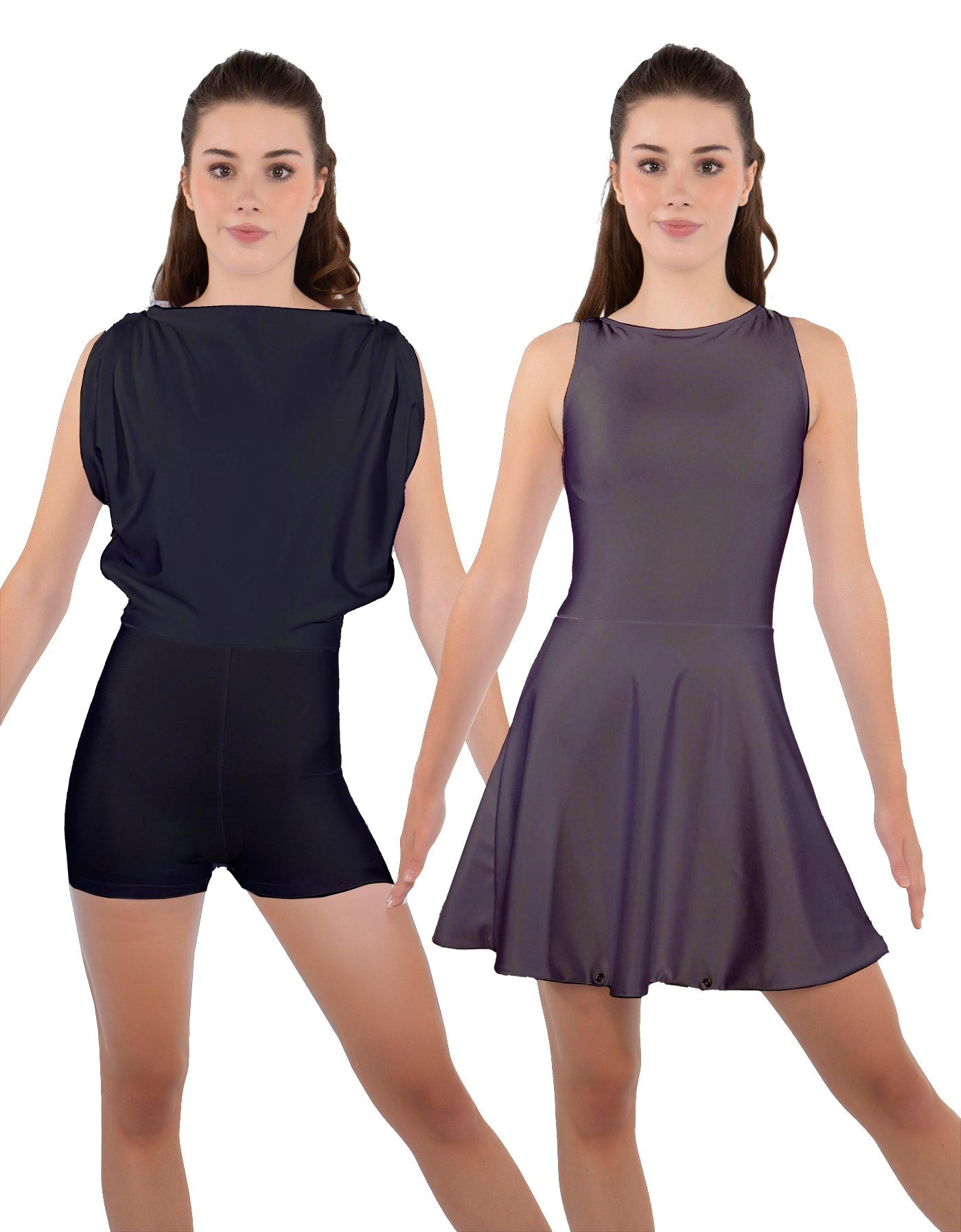 Solid Lycra Convertible Tank Dress