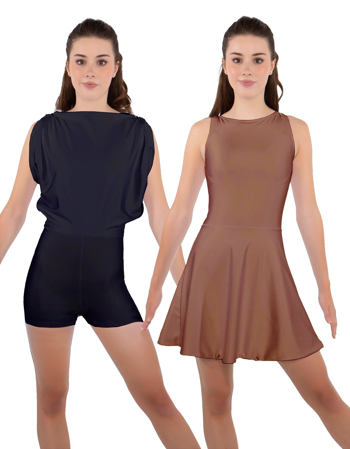 Solid Lycra Convertible Tank Dress