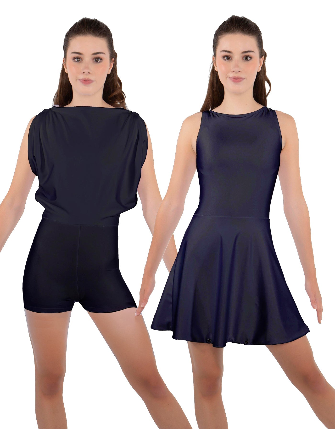 Solid Lycra Convertible Tank Dress