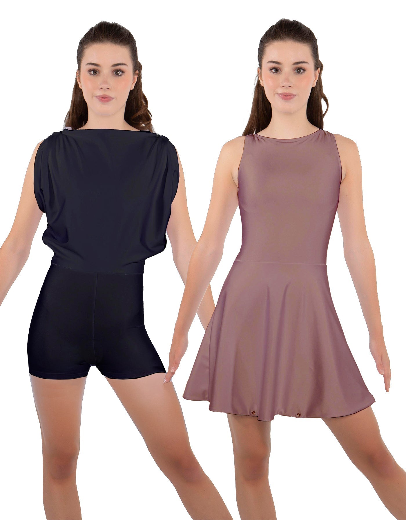 Solid Lycra Convertible Tank Dress