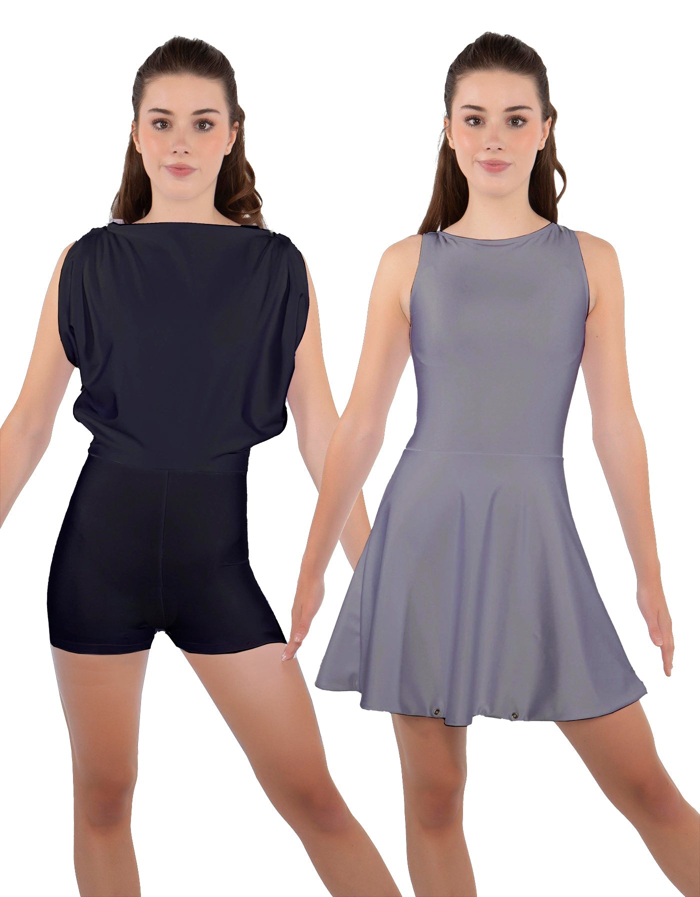 Solid Lycra Convertible Tank Dress