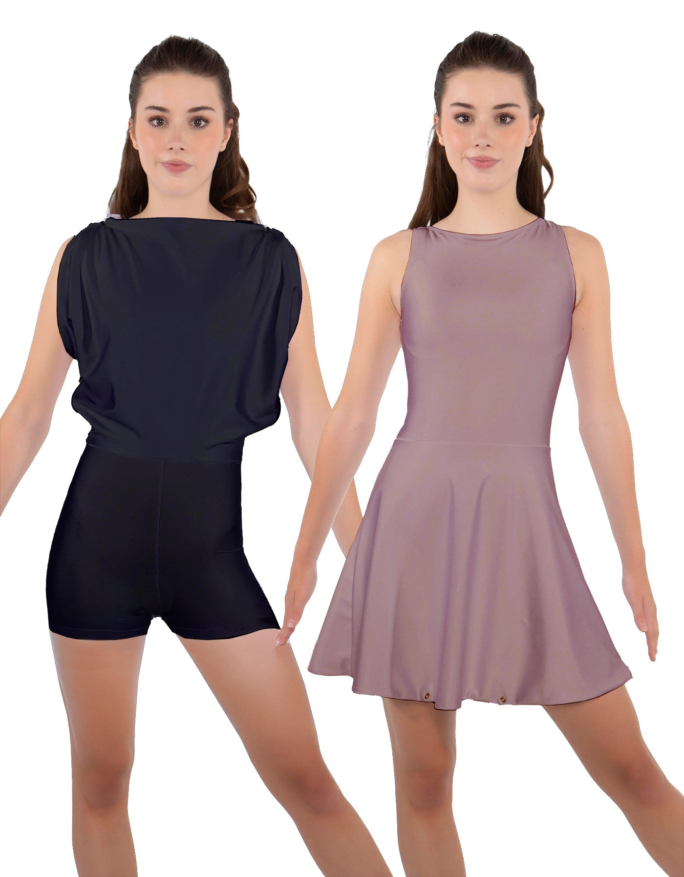 Solid Lycra Convertible Tank Dress