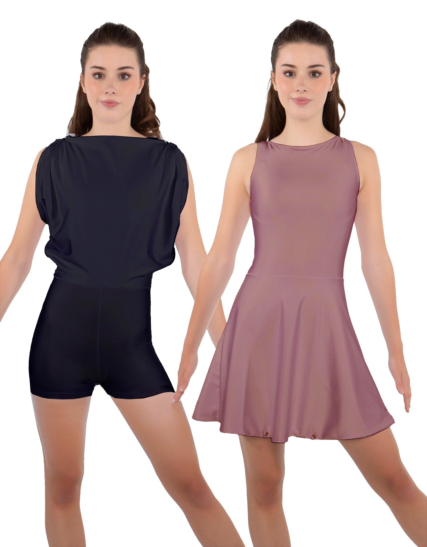 Solid Lycra Convertible Tank Dress