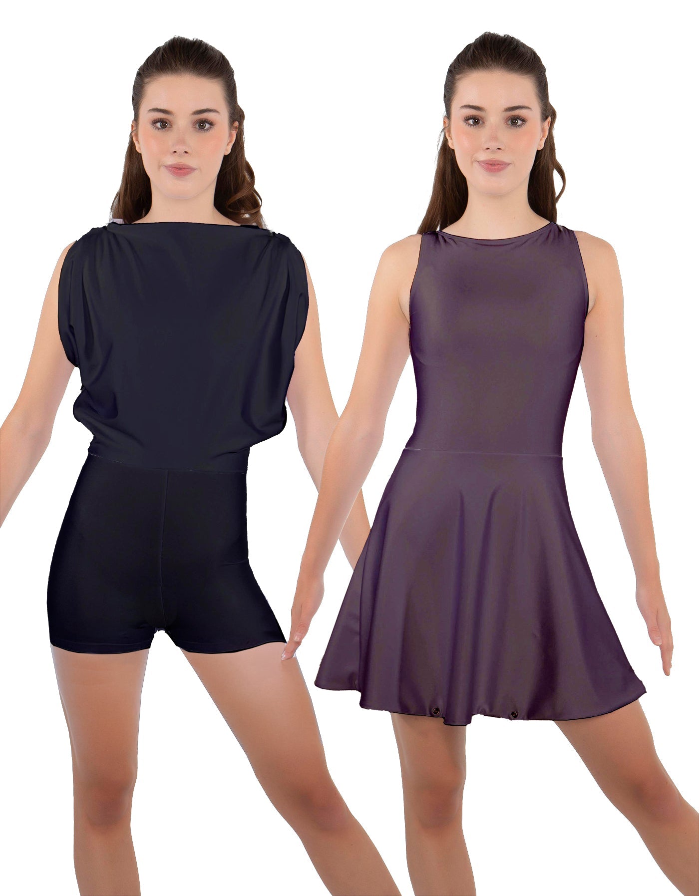 Solid Lycra Convertible Tank Dress