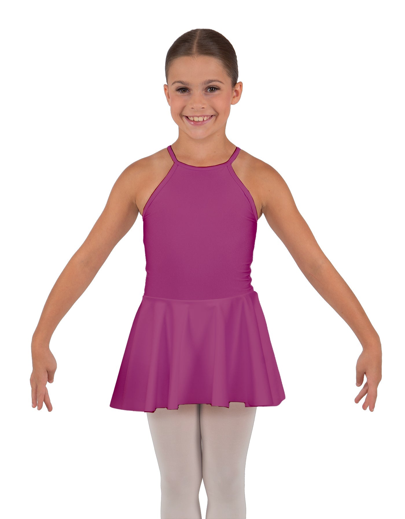 Solid Lycra Halter Binding Dress