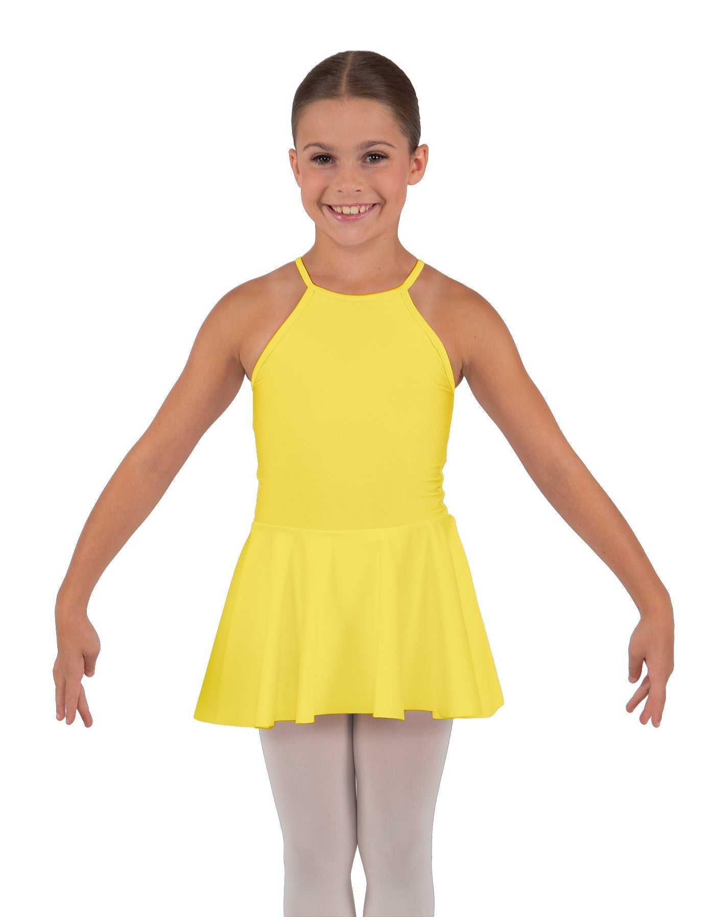 Solid Lycra Halter Binding Dress