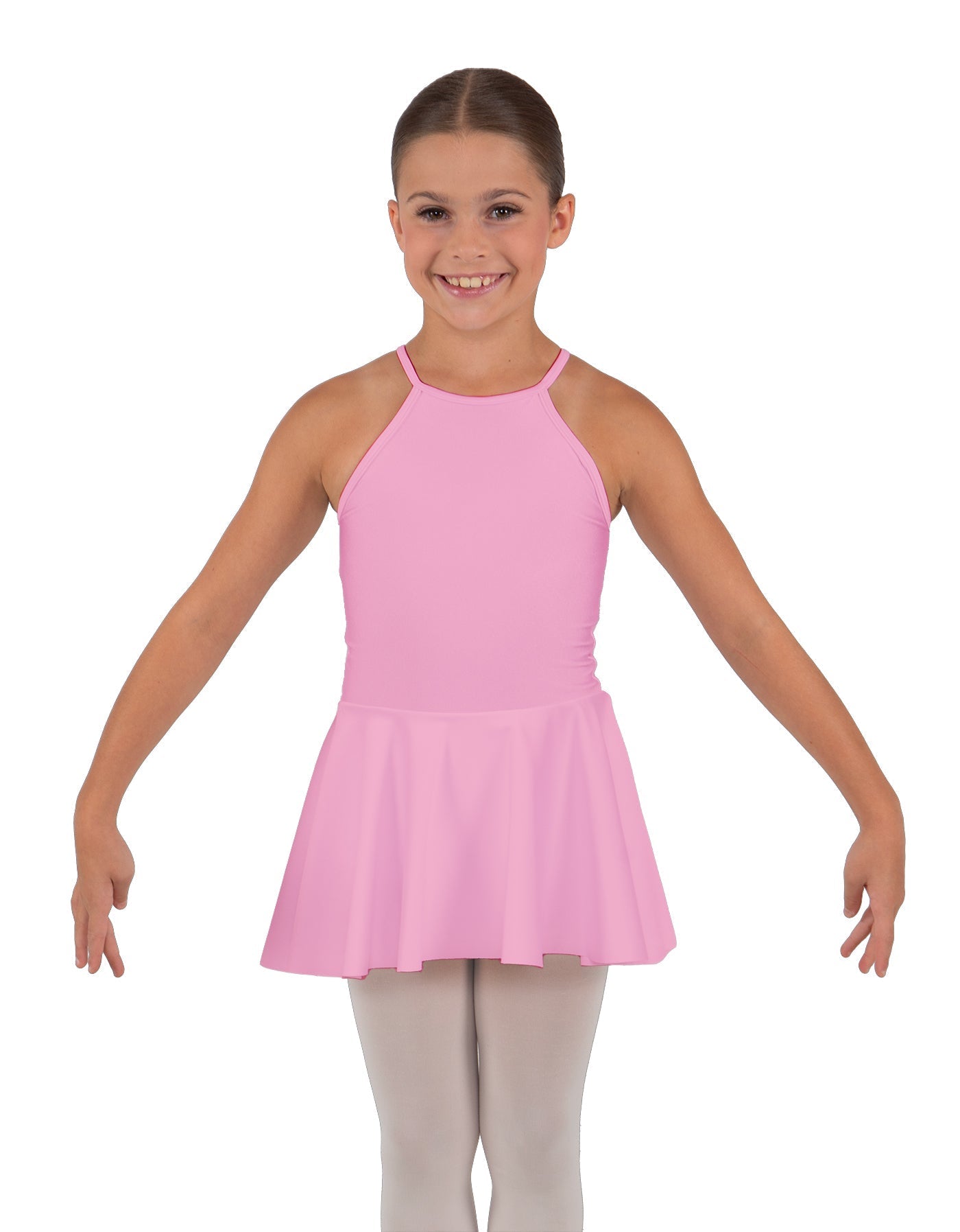 Solid Lycra Halter Binding Dress
