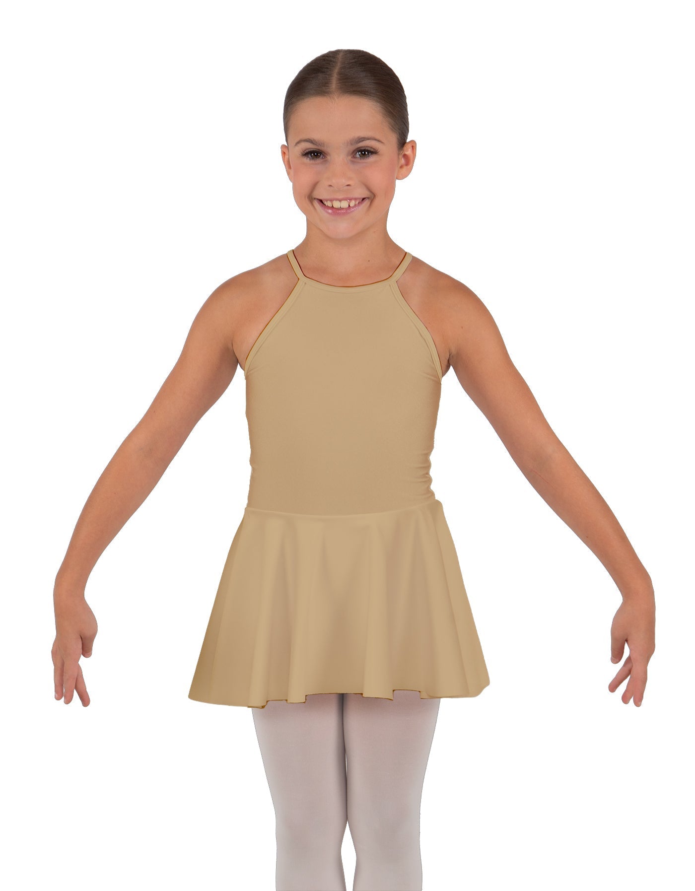 Solid Lycra Halter Binding Dress