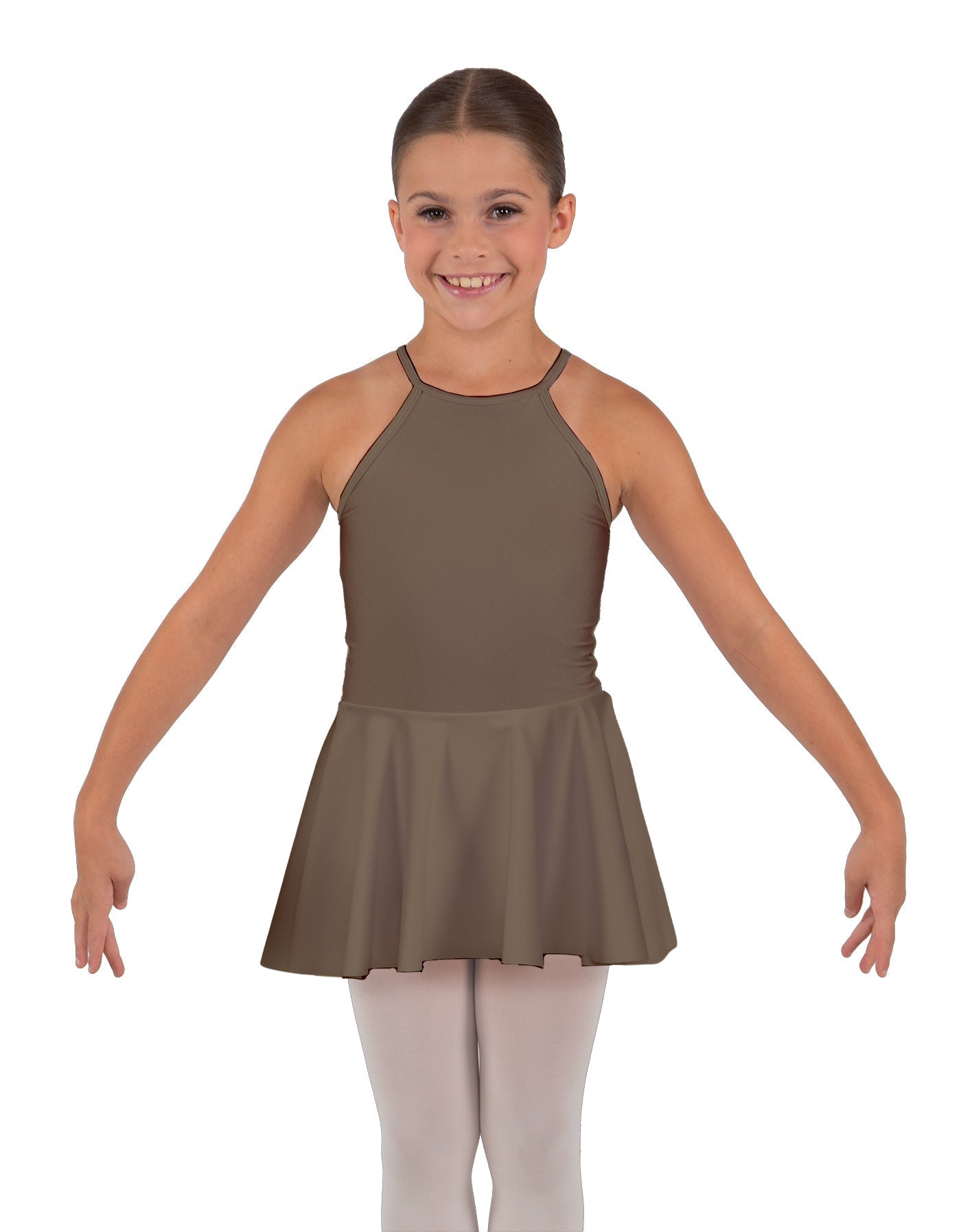 Solid Lycra Halter Binding Dress