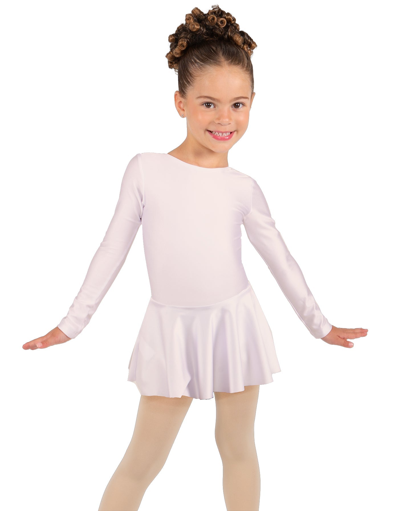 Solid Lycra Long Sleeve Dress