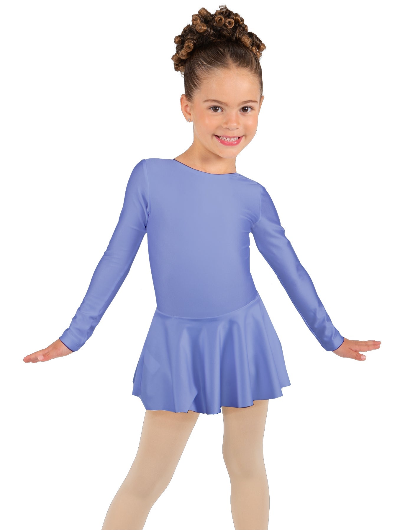 Solid Lycra Long Sleeve Dress