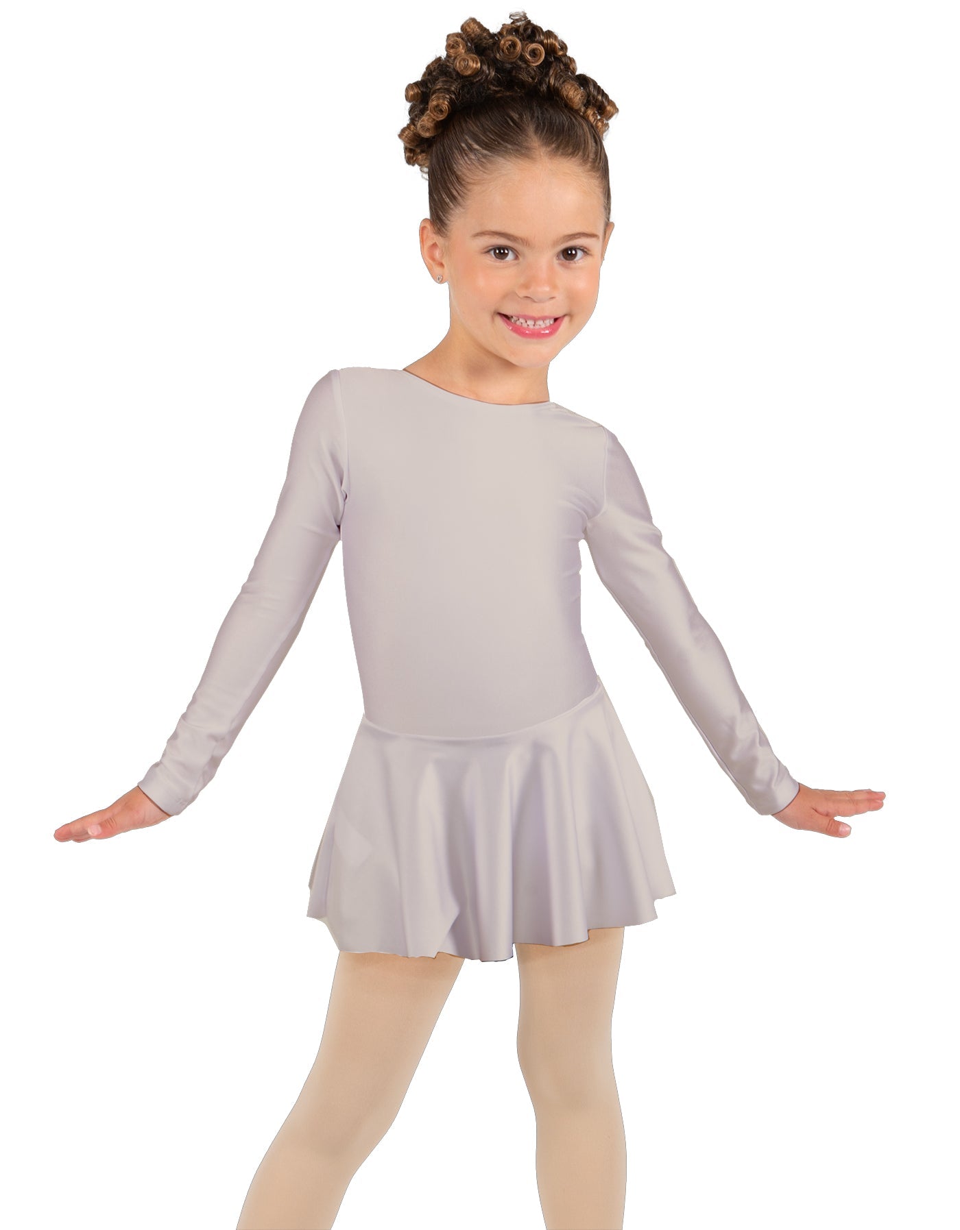 Solid Lycra Long Sleeve Dress