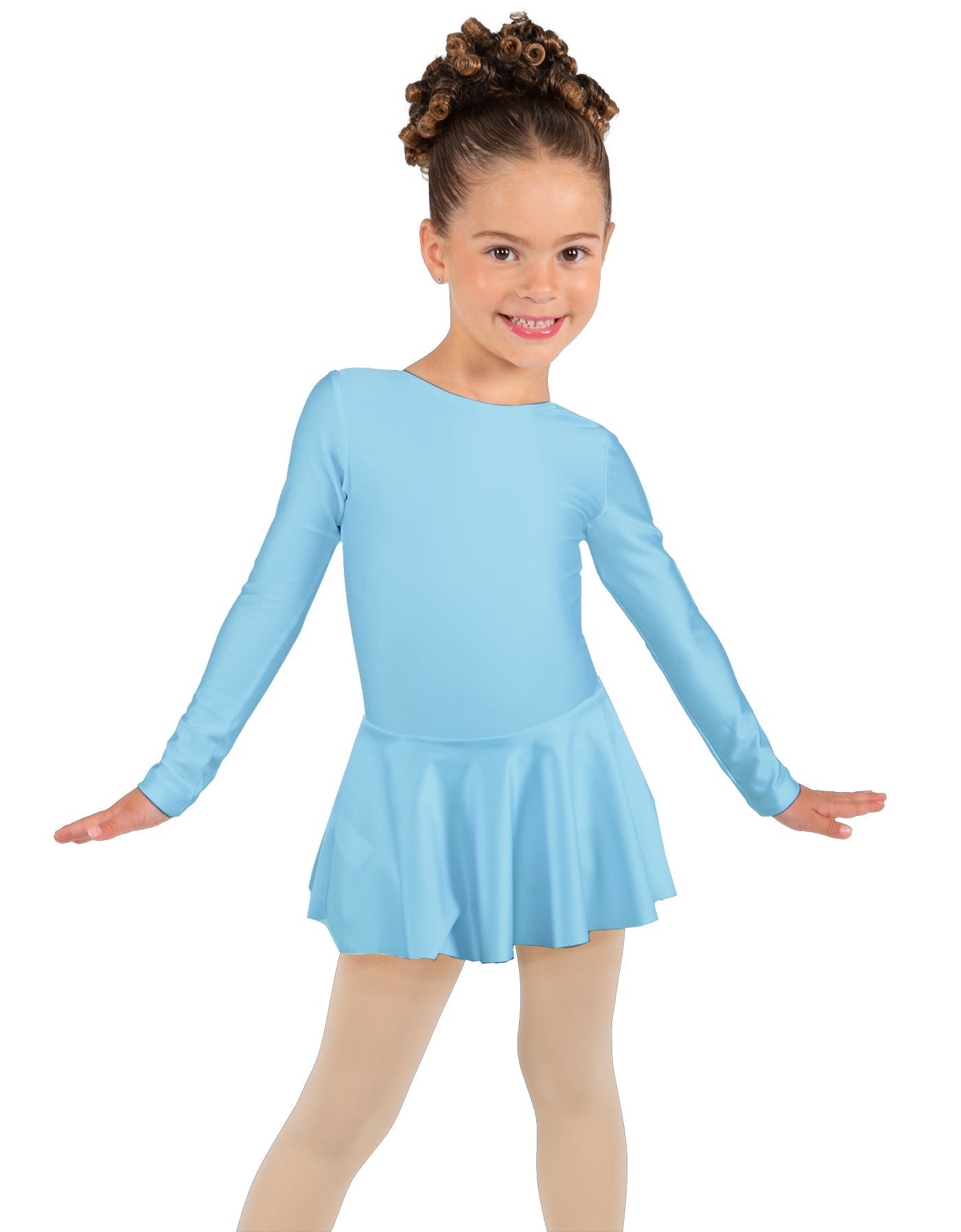 Solid Lycra Long Sleeve Dress