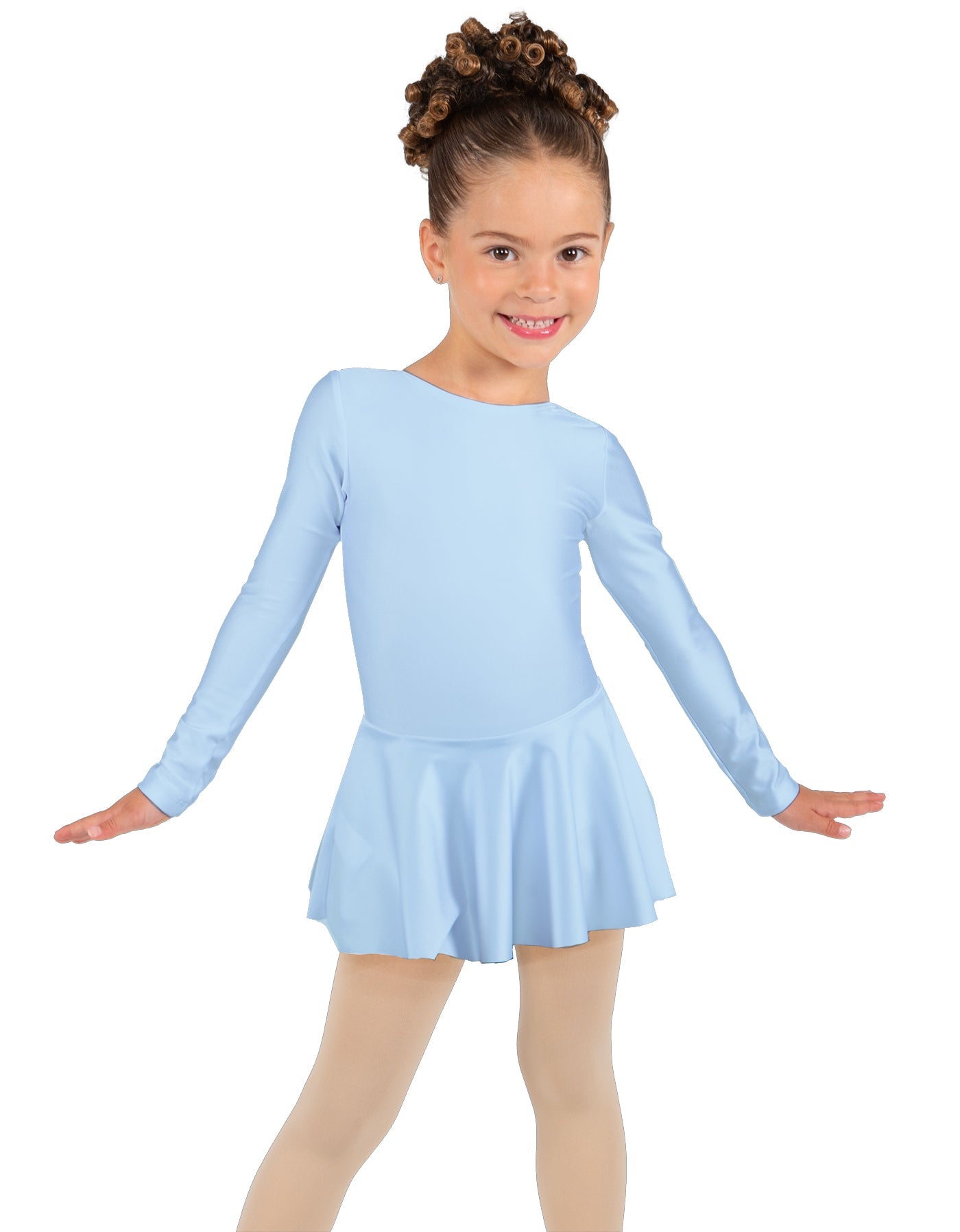 Solid Lycra Long Sleeve Dress