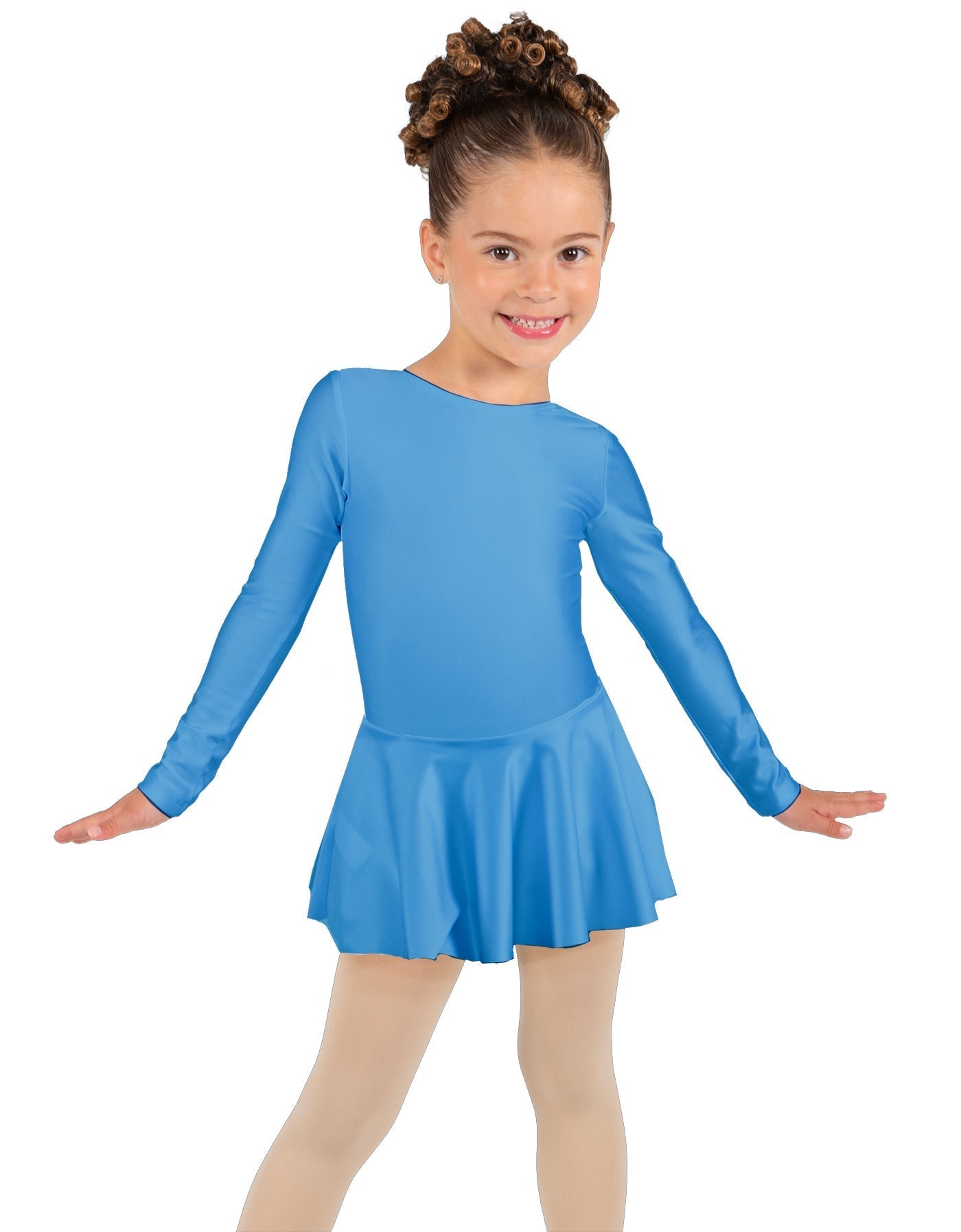 Solid Lycra Long Sleeve Dress