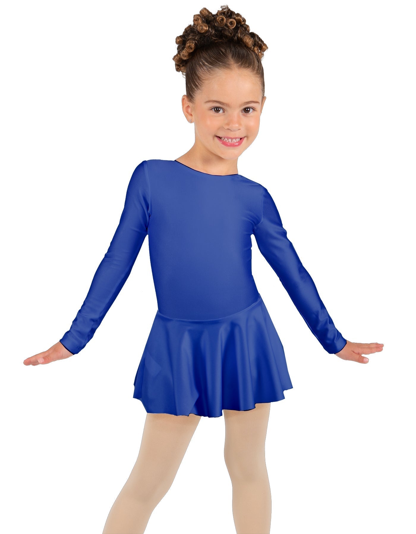 Solid Lycra Long Sleeve Dress