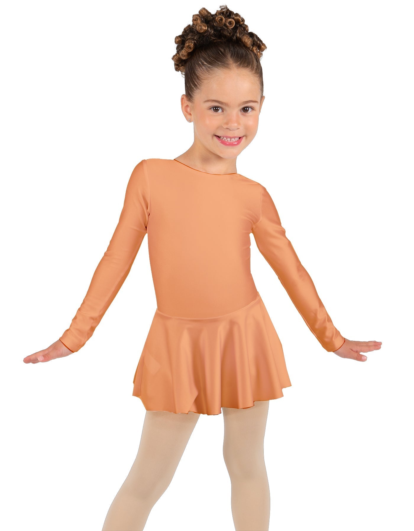 Solid Lycra Long Sleeve Dress