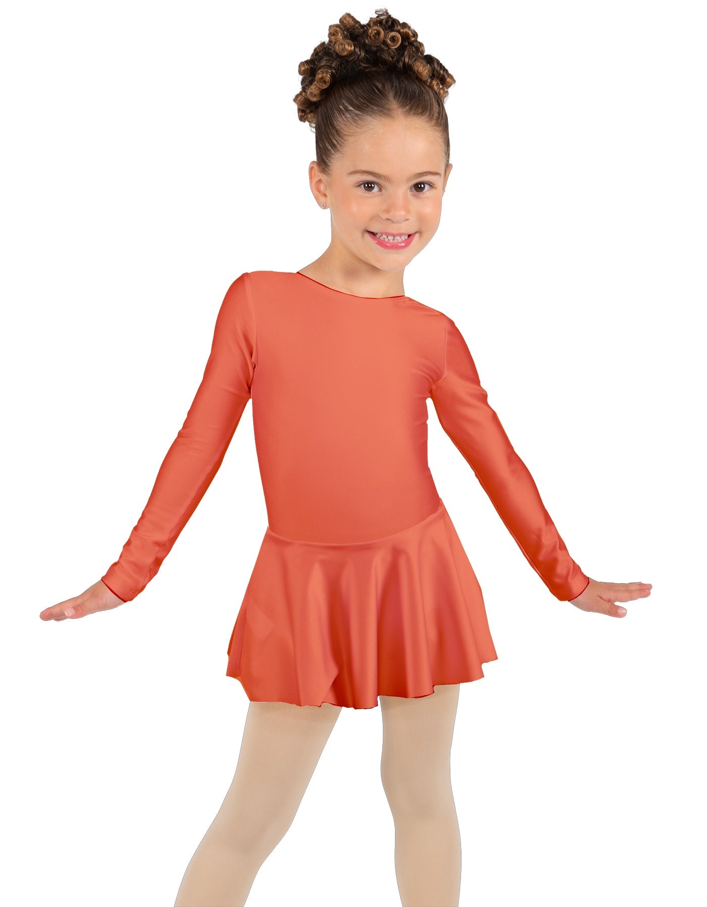 Solid Lycra Long Sleeve Dress