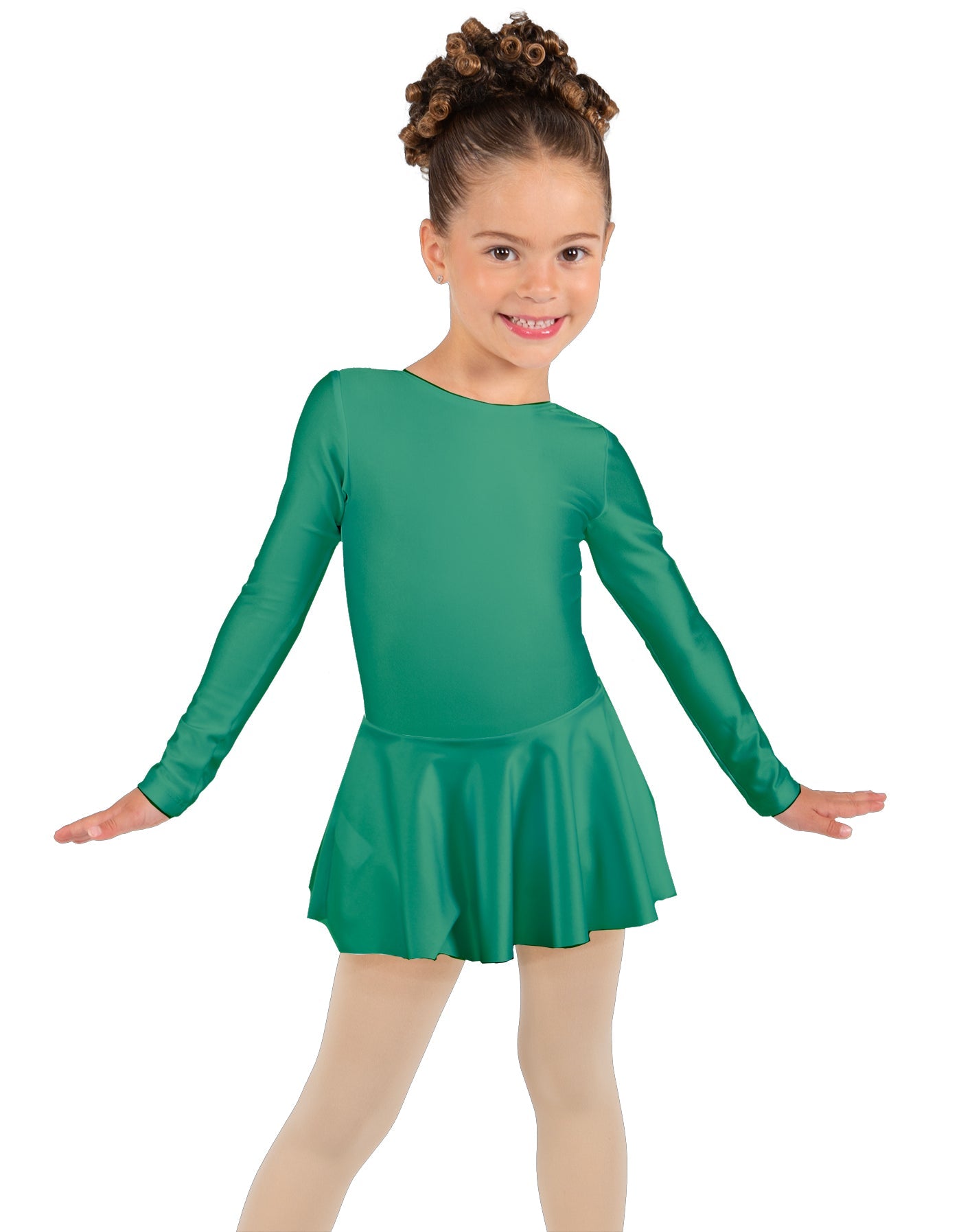 Solid Lycra Long Sleeve Dress
