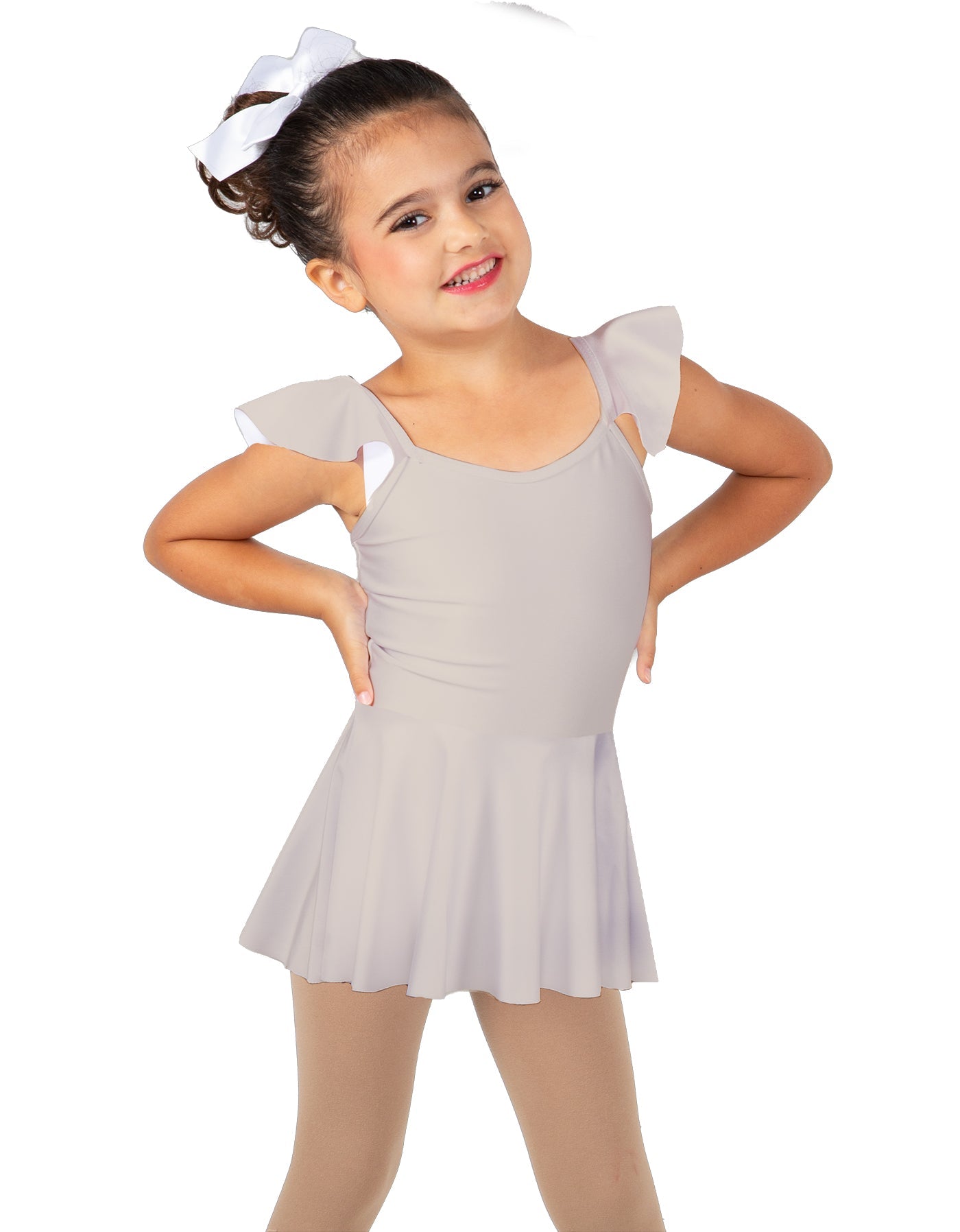 Solid Lycra Camisole Flutter Sleeve Dress