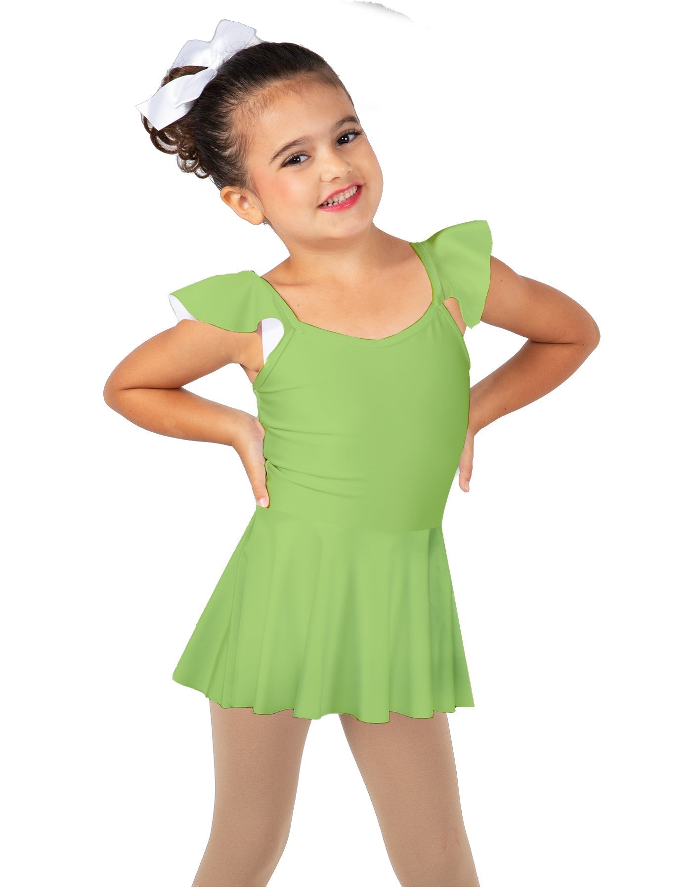 Solid Lycra Camisole Flutter Sleeve Dress