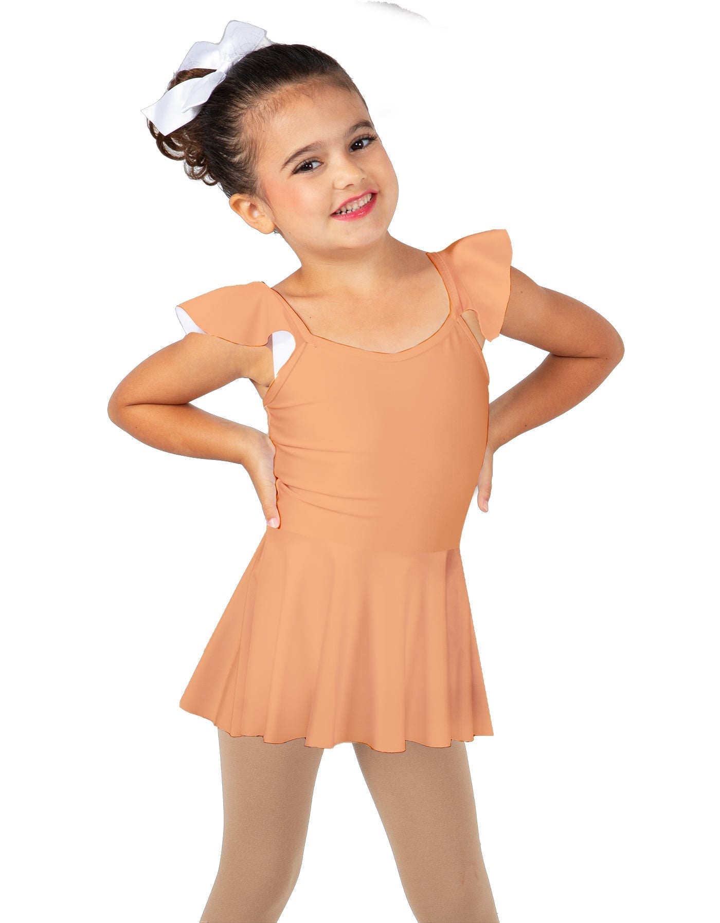 Solid Lycra Camisole Flutter Sleeve Dress