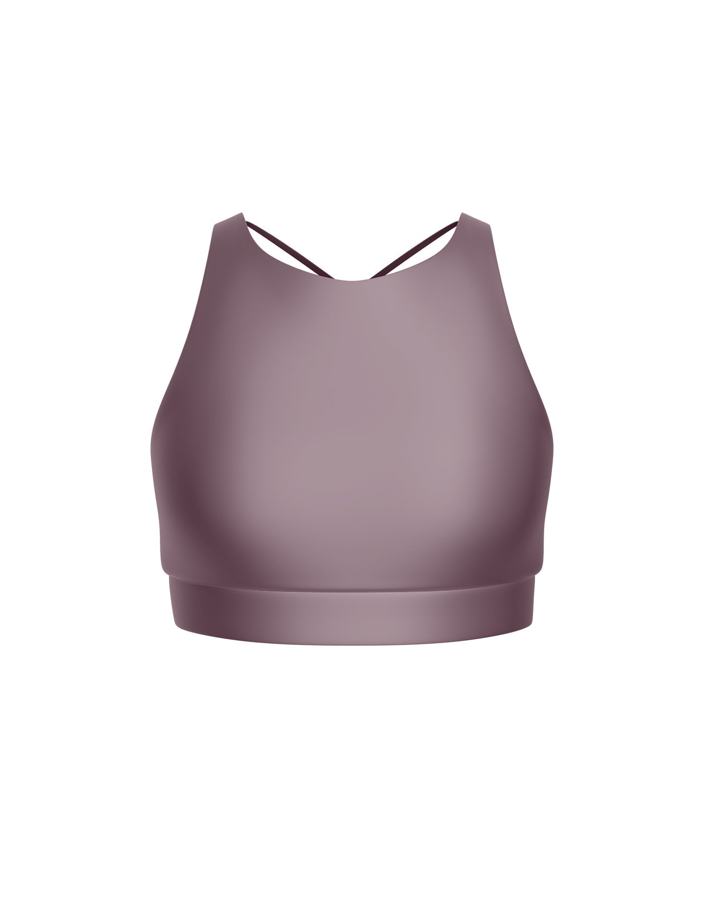 Solid Lycra High Neck Spaghetti Strap Crop